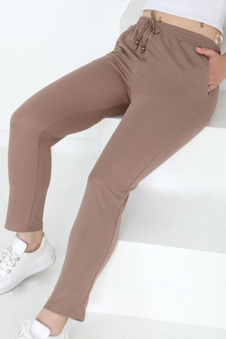 Havuç Pantolon Koyu Vizon - 27076 - TOFİSA