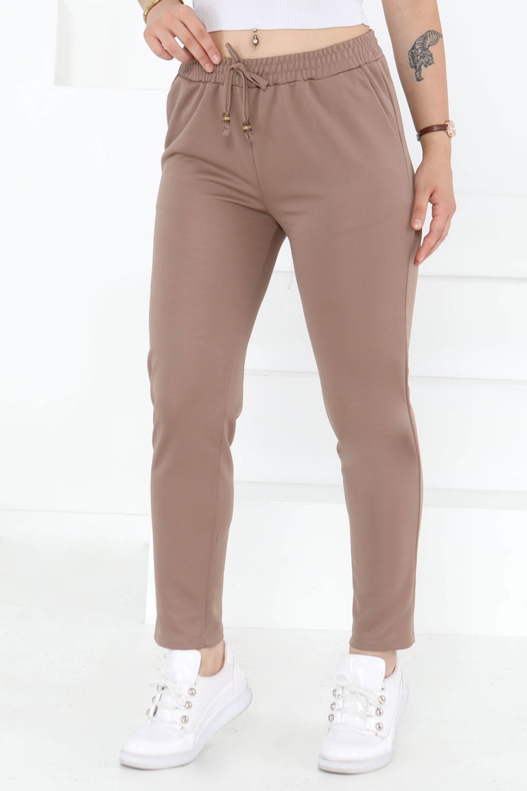 Havuç Pantolon Koyu Vizon - 27076 - TOFİSA