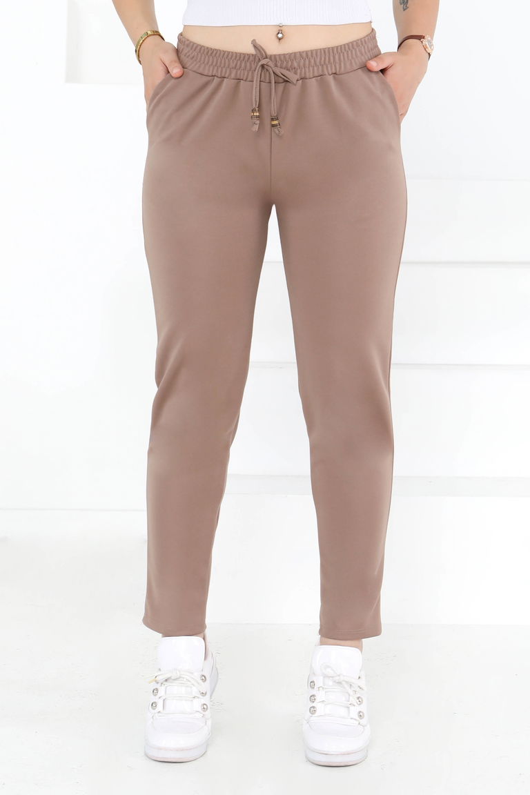 Havuç Pantolon Koyu Vizon - 27076 - TOFİSA