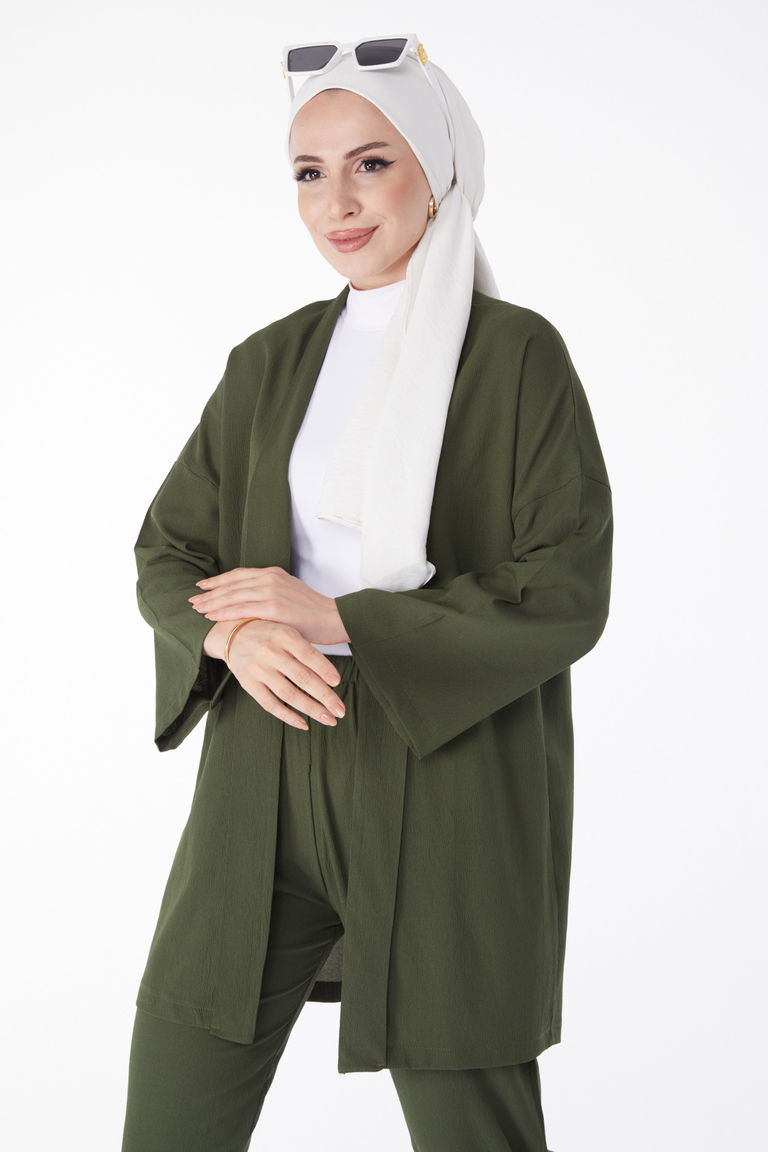 Hırka Pantolon İkili Takım Haki - 27115 - TOFİSA