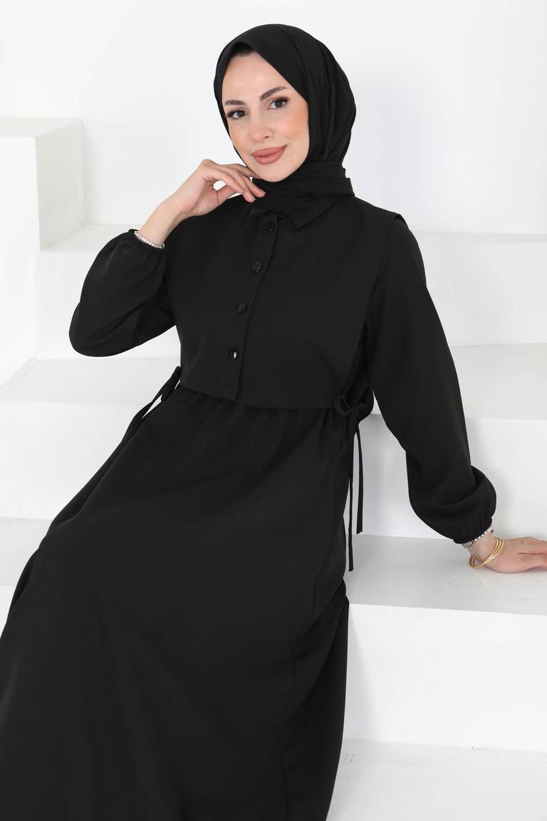 İkili Elbise Takım Siyah - 27184 - TOFİSA