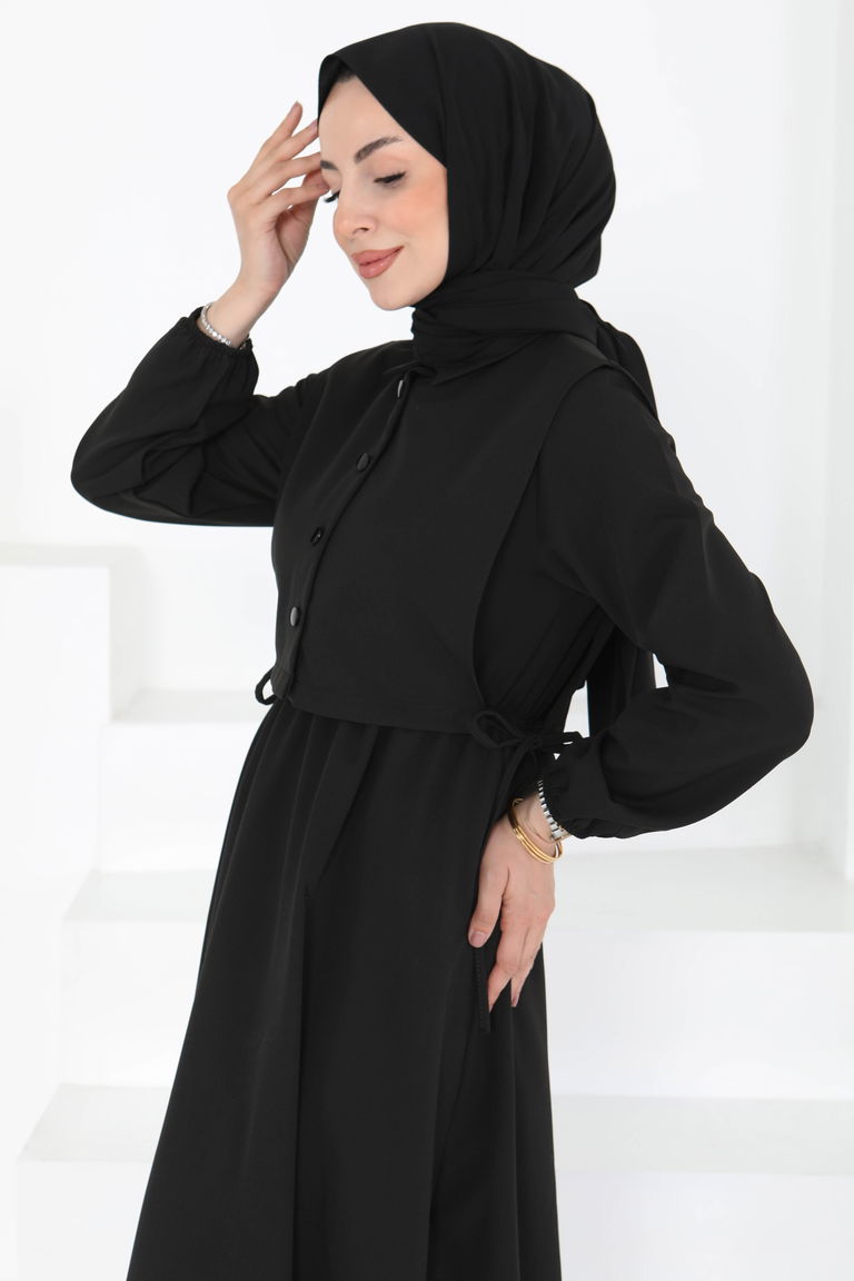 İkili Elbise Takım Siyah - 27184 - TOFİSA