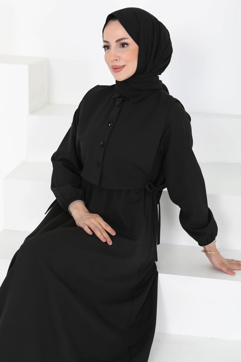 İkili Elbise Takım Siyah - 27184 - TOFİSA