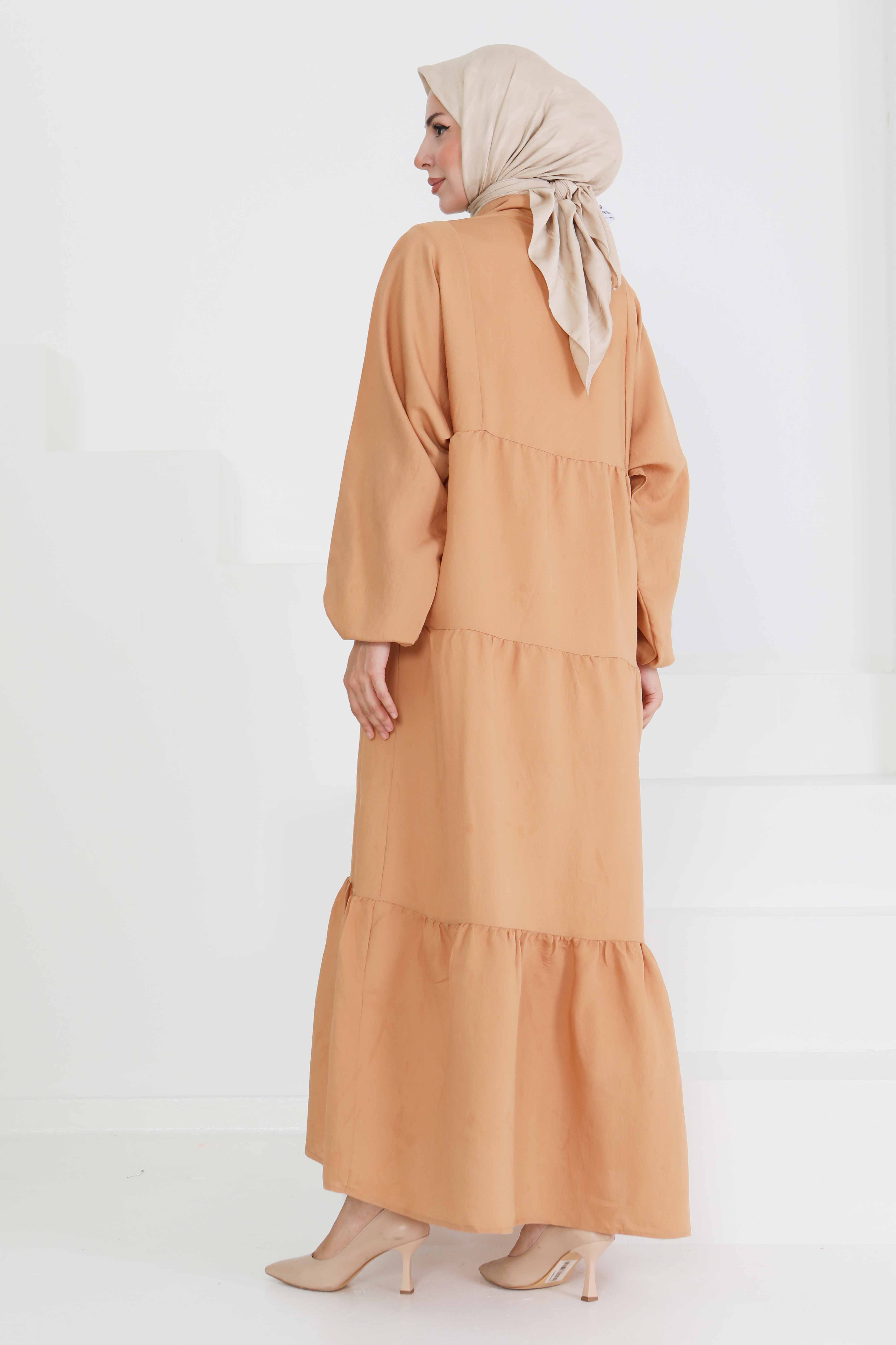 İnci Düğmeli Elbise - 27469 - 6