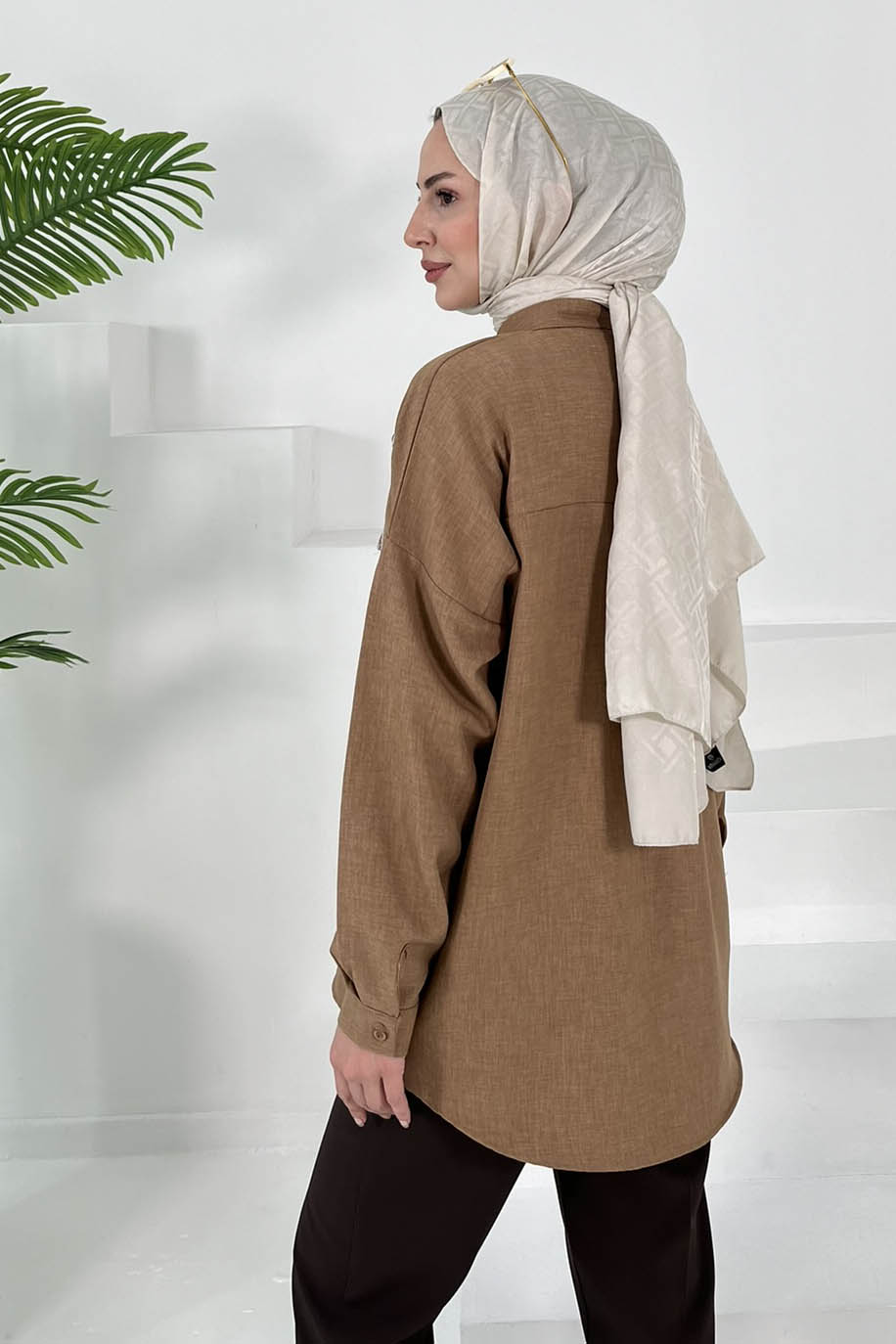 İncili Gömlek Vizon - 27033 - 6