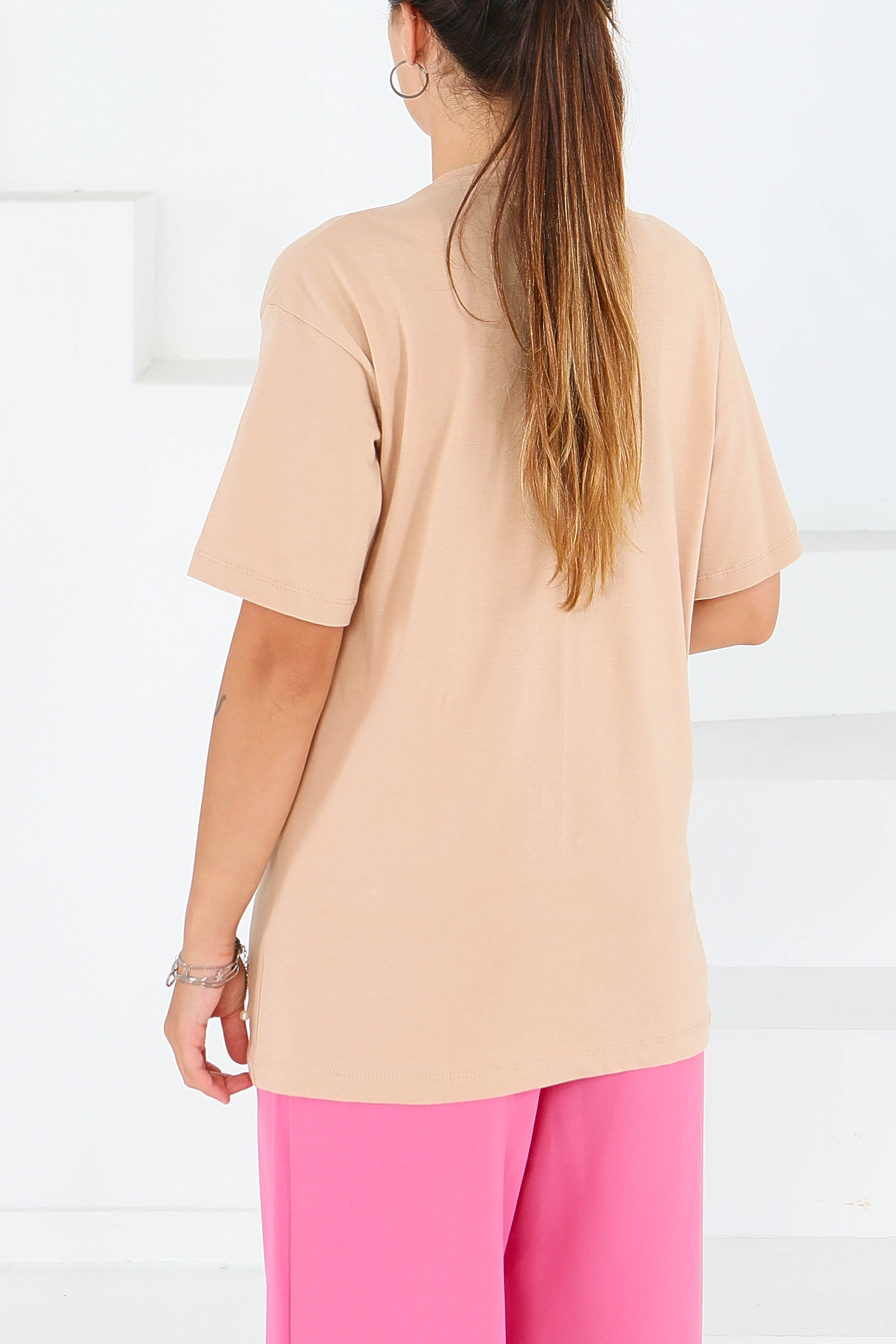 İncili Kısa Kollu T-Şhirt - 27544 - 4