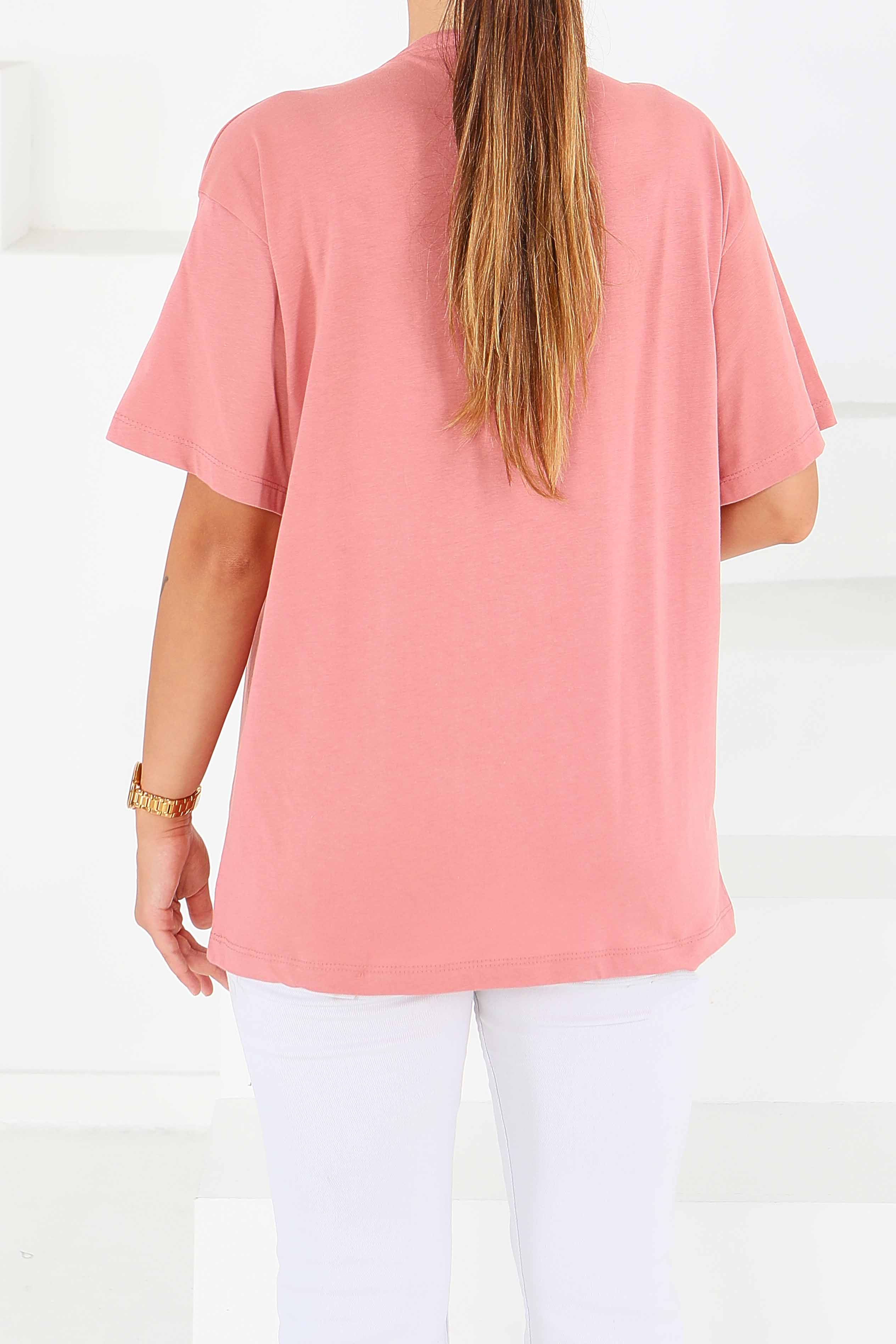 İncili Kısa Kollu T-Şhirt - 27574 - 4