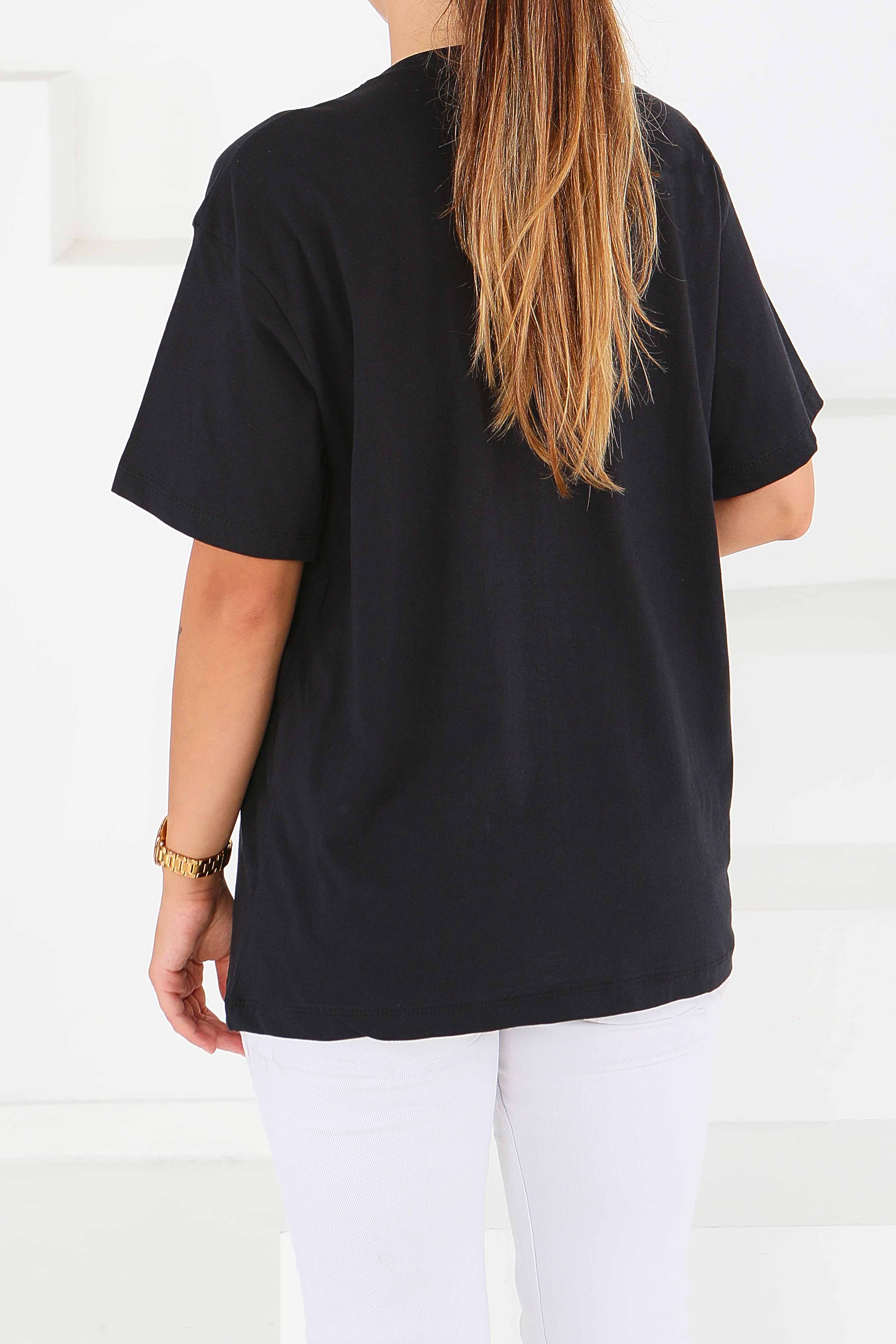 İncili Kısa Kollu T-Şhirt - 27574 - 4