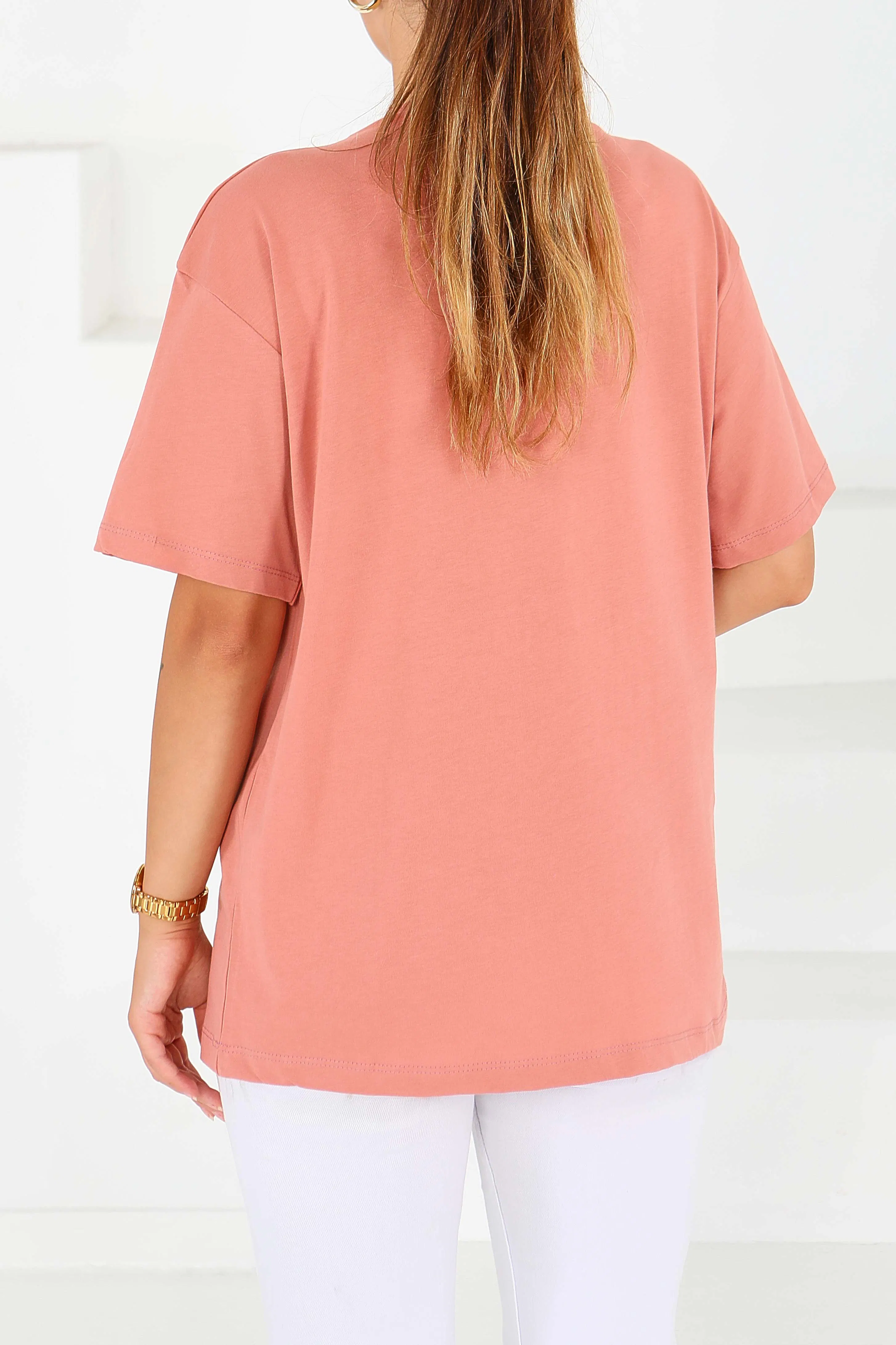 İncili Kısa Kollu T-Şhirt - 27543 - 4