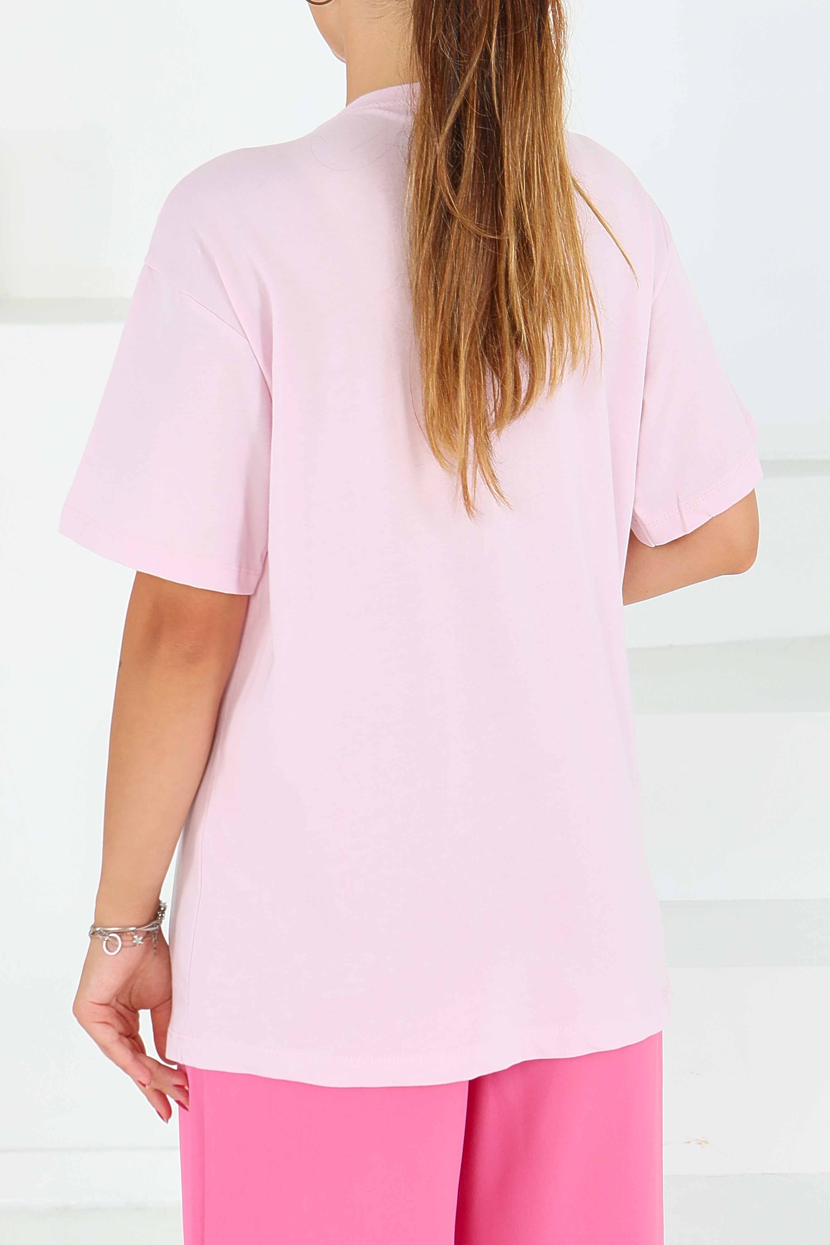 İncili Kısa Kollu T-Şhirt - 27543 - 4