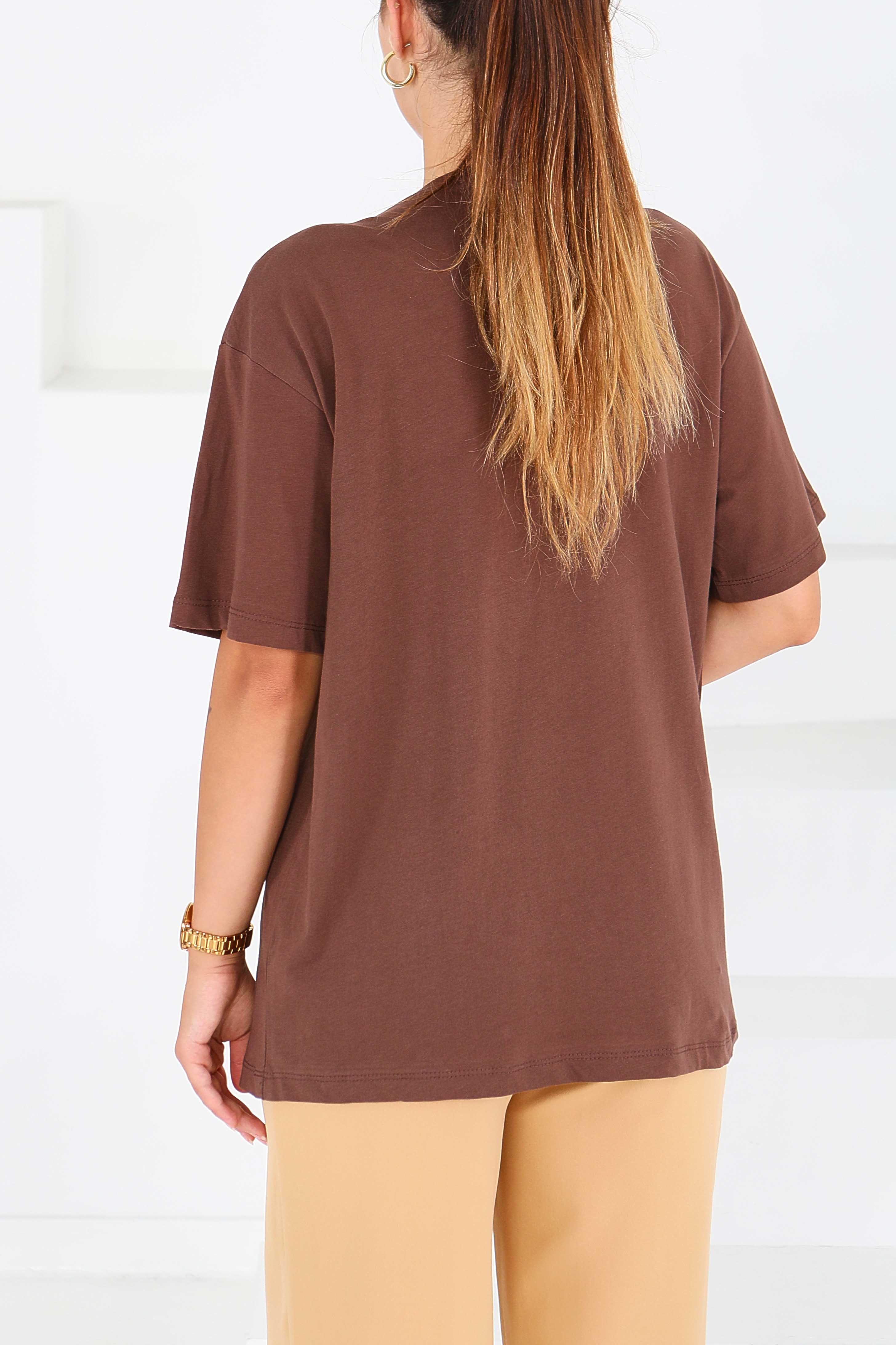 İncili Kısa Kollu T-Şhirt - 27543 - 4