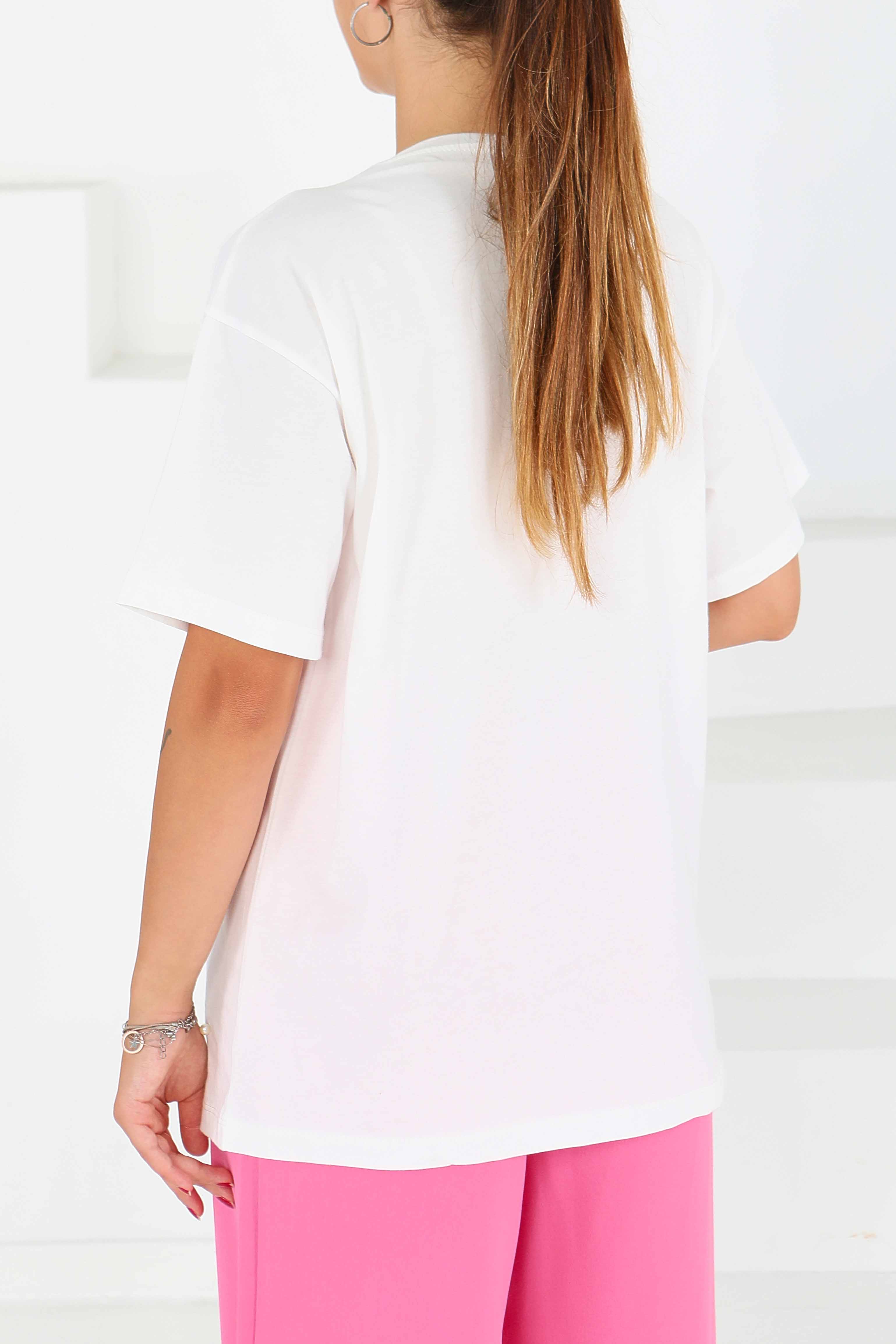 İncili Kısa Kollu T-Şhirt - 27544 - 4