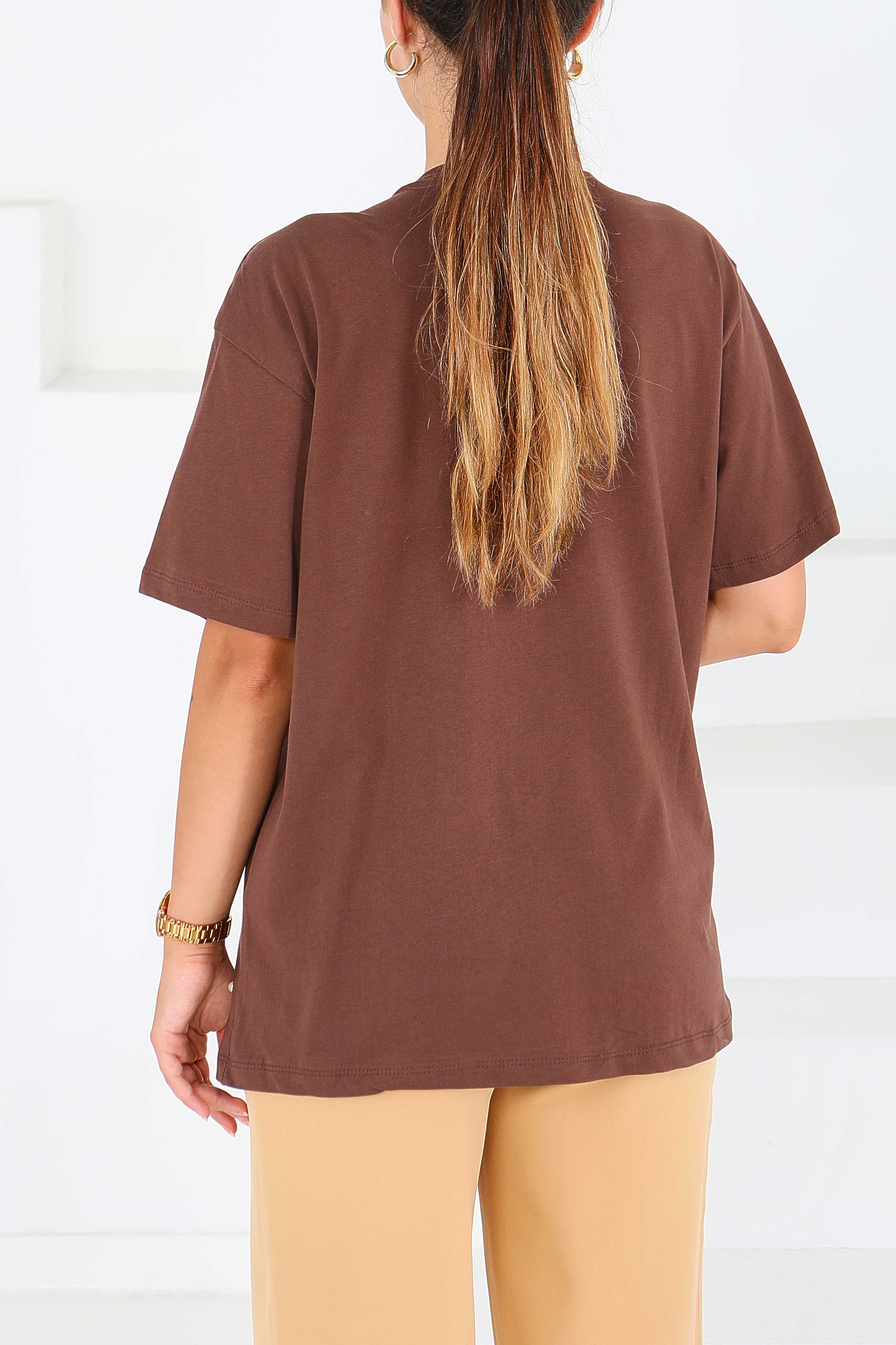 İncili Kısa Kollu T-Şhirt - 27544 - 5