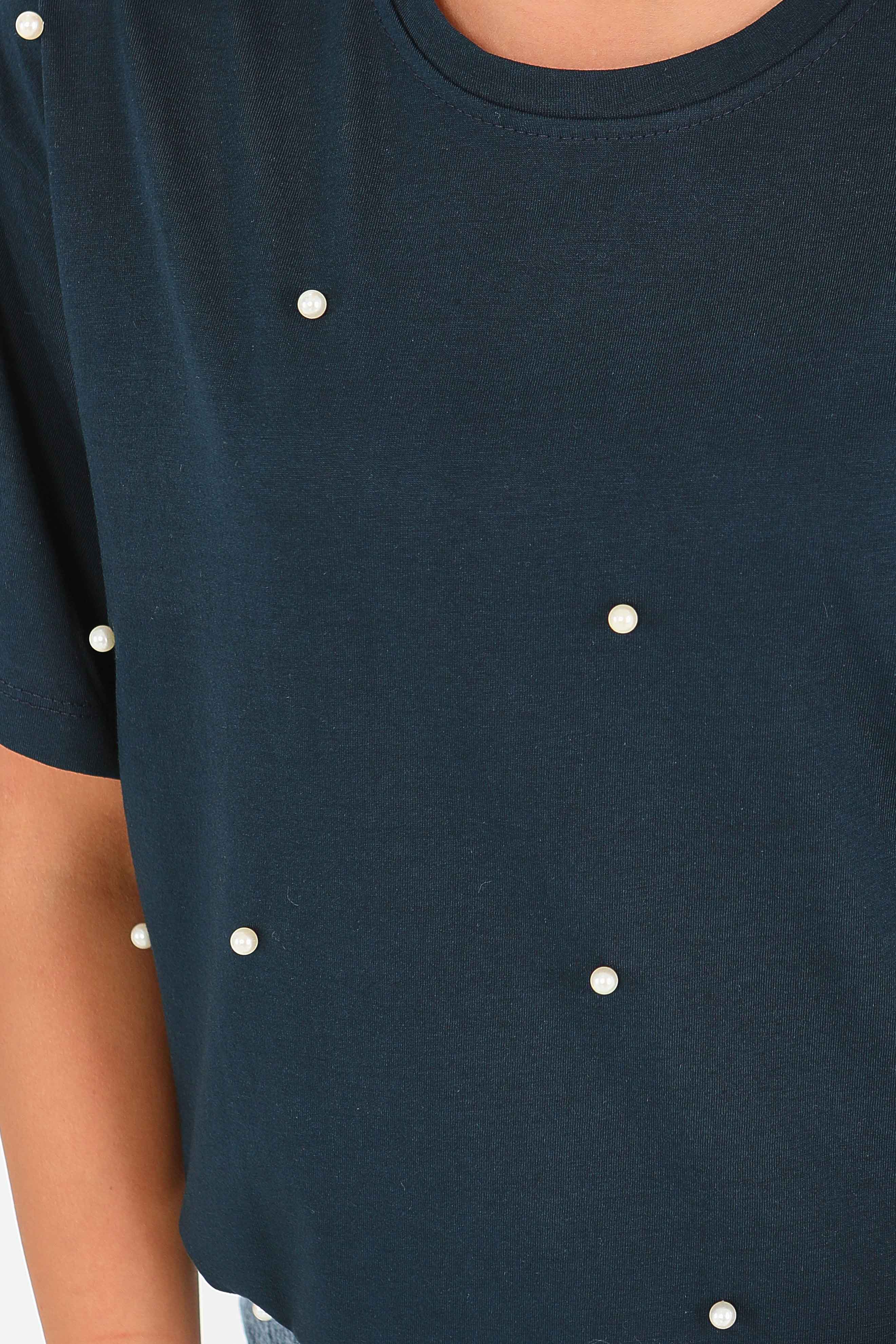 İncili Kısa Kollu T-Şhirt - 27544 - 3