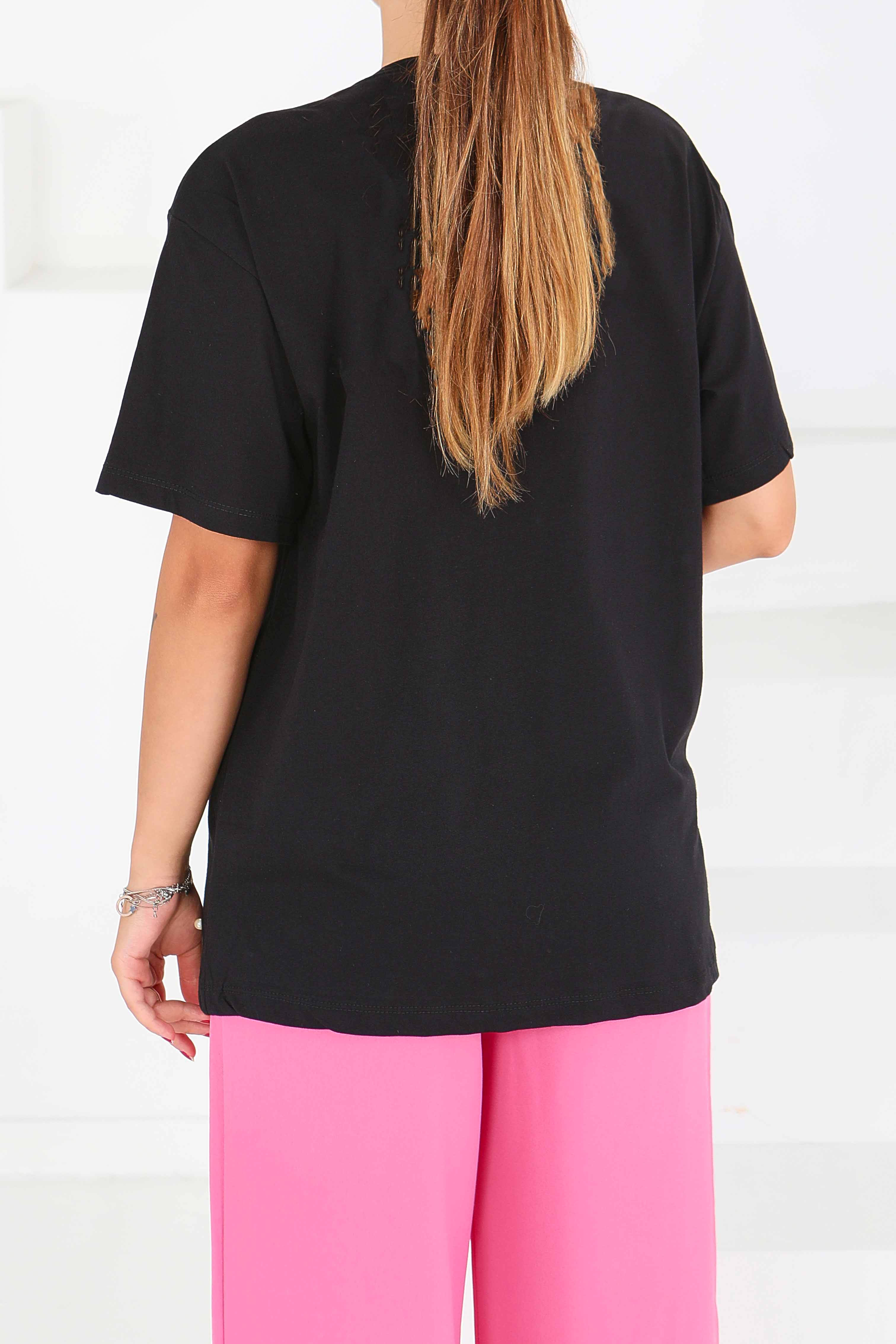 İncili Kısa Kollu T-Şhirt - 27544 - 4