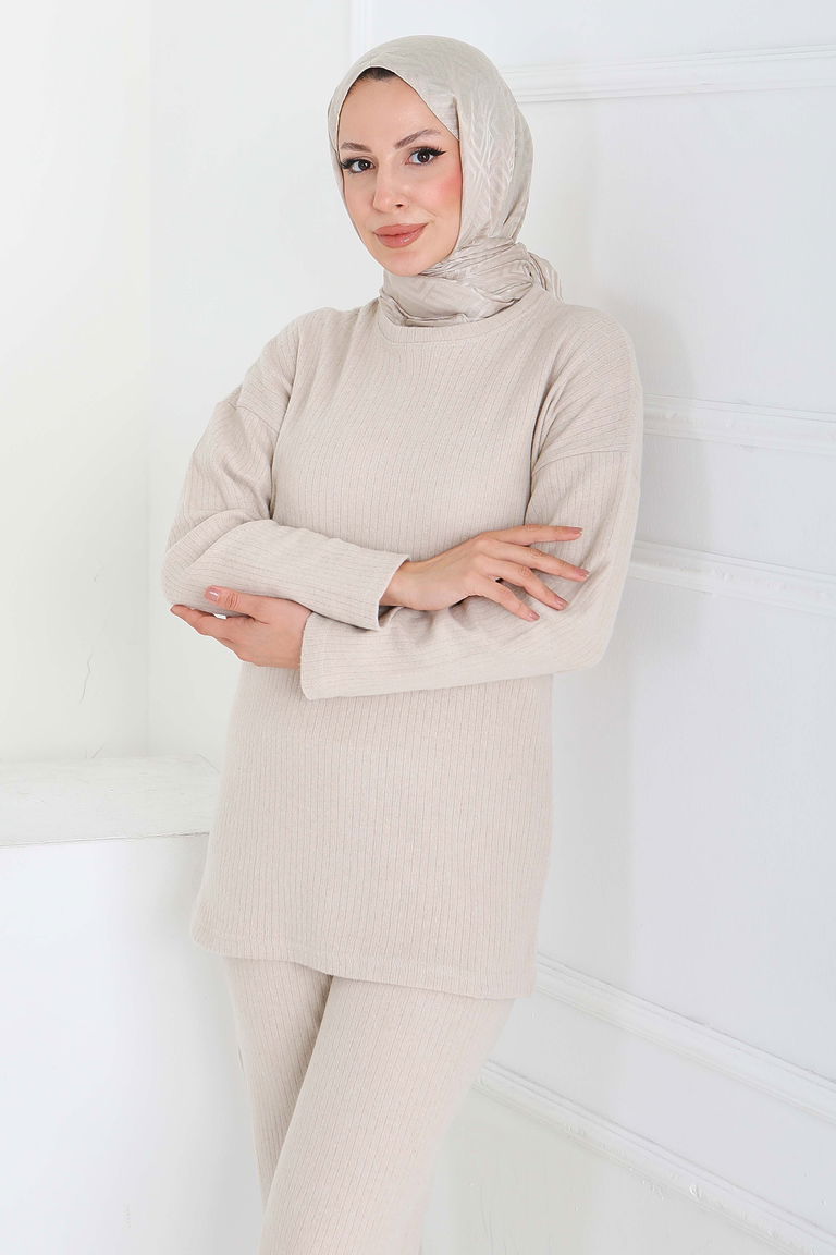 İnterlok Kaşkorse İkili Takım - 27837-BEJ - TOFİSA