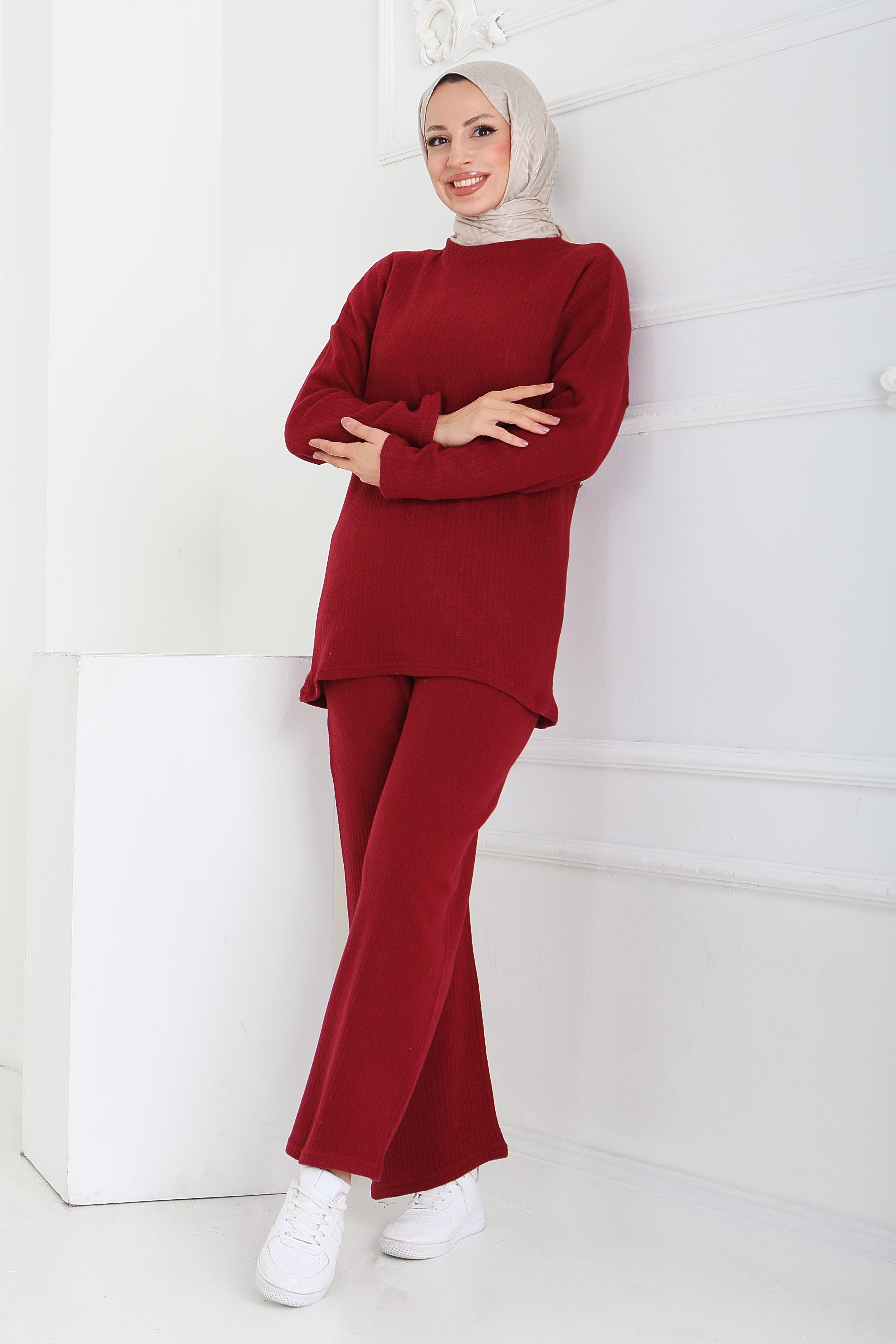 İnterlok Kaşkorse İkili Takım - 27837-BORDO - 3