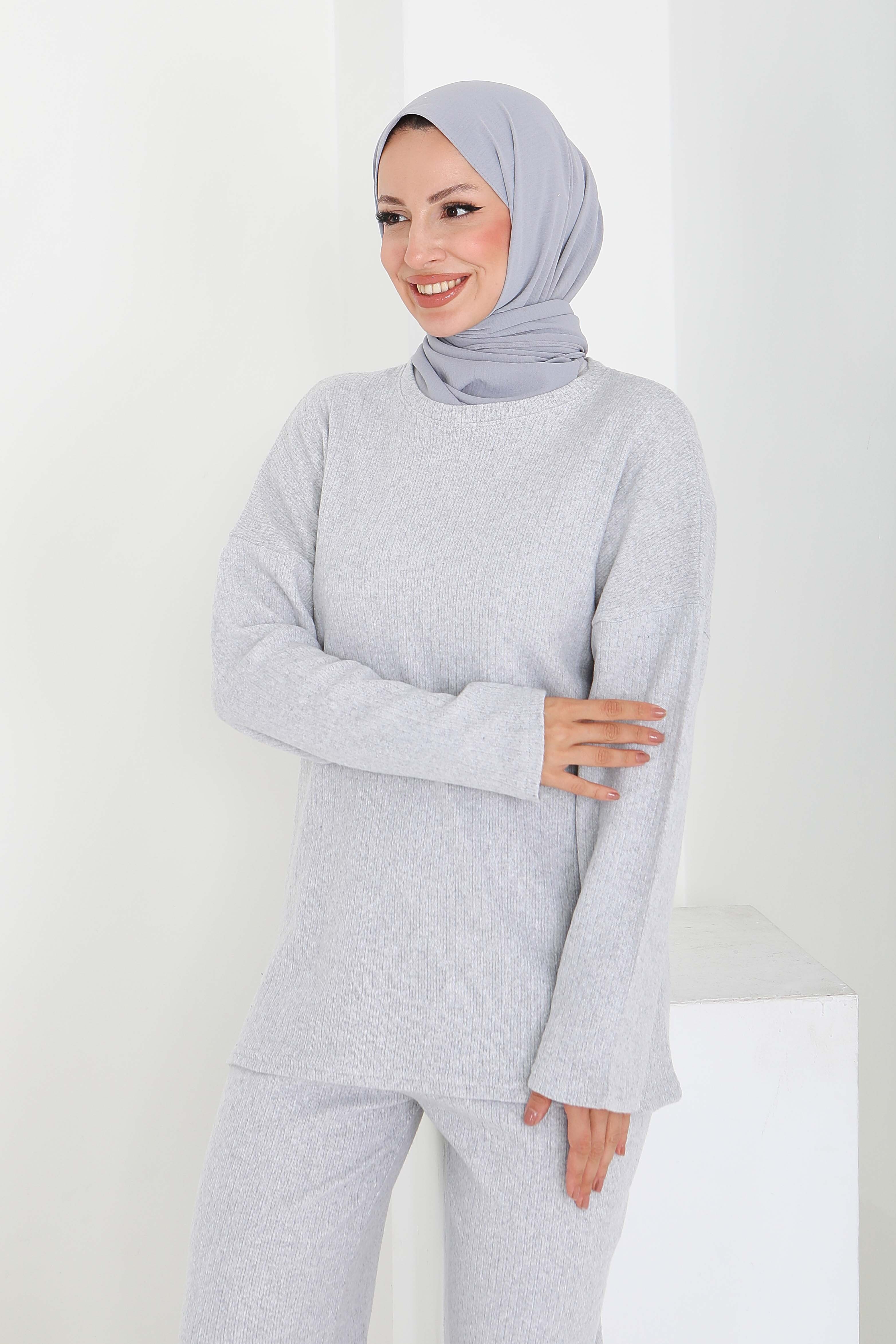 İnterlok Kaşkorse İkili Takım - 27837-GRI - 2