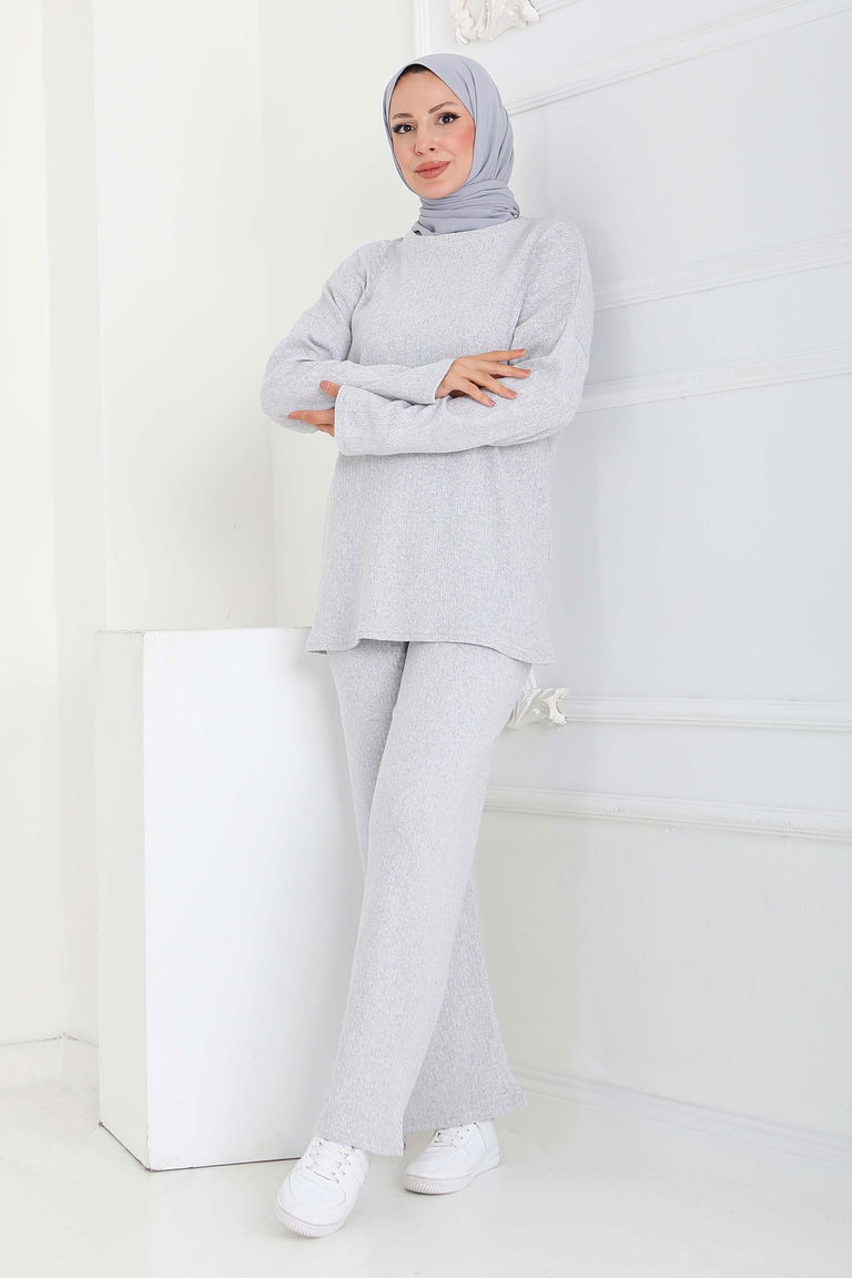 İnterlok Kaşkorse İkili Takım - 27837-GRI - TOFİSA