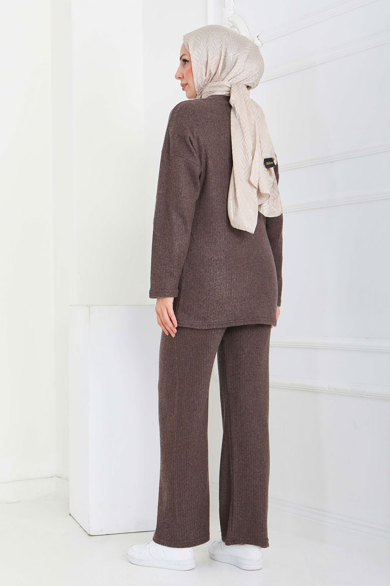 İnterlok Kaşkorse İkili Takım - 27837-KAHVE - TOFİSA