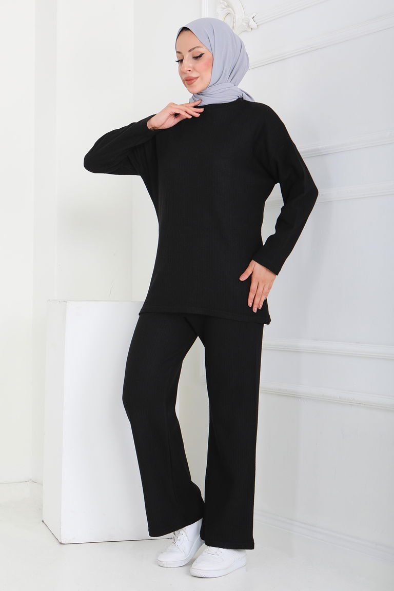 İnterlok Kaşkorse İkili Takım - 27837-SIYAH - TOFİSA