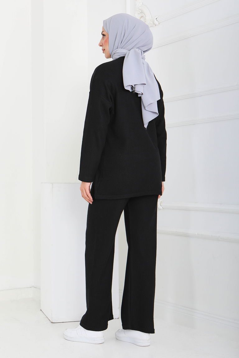 İnterlok Kaşkorse İkili Takım - 27837-SIYAH - TOFİSA