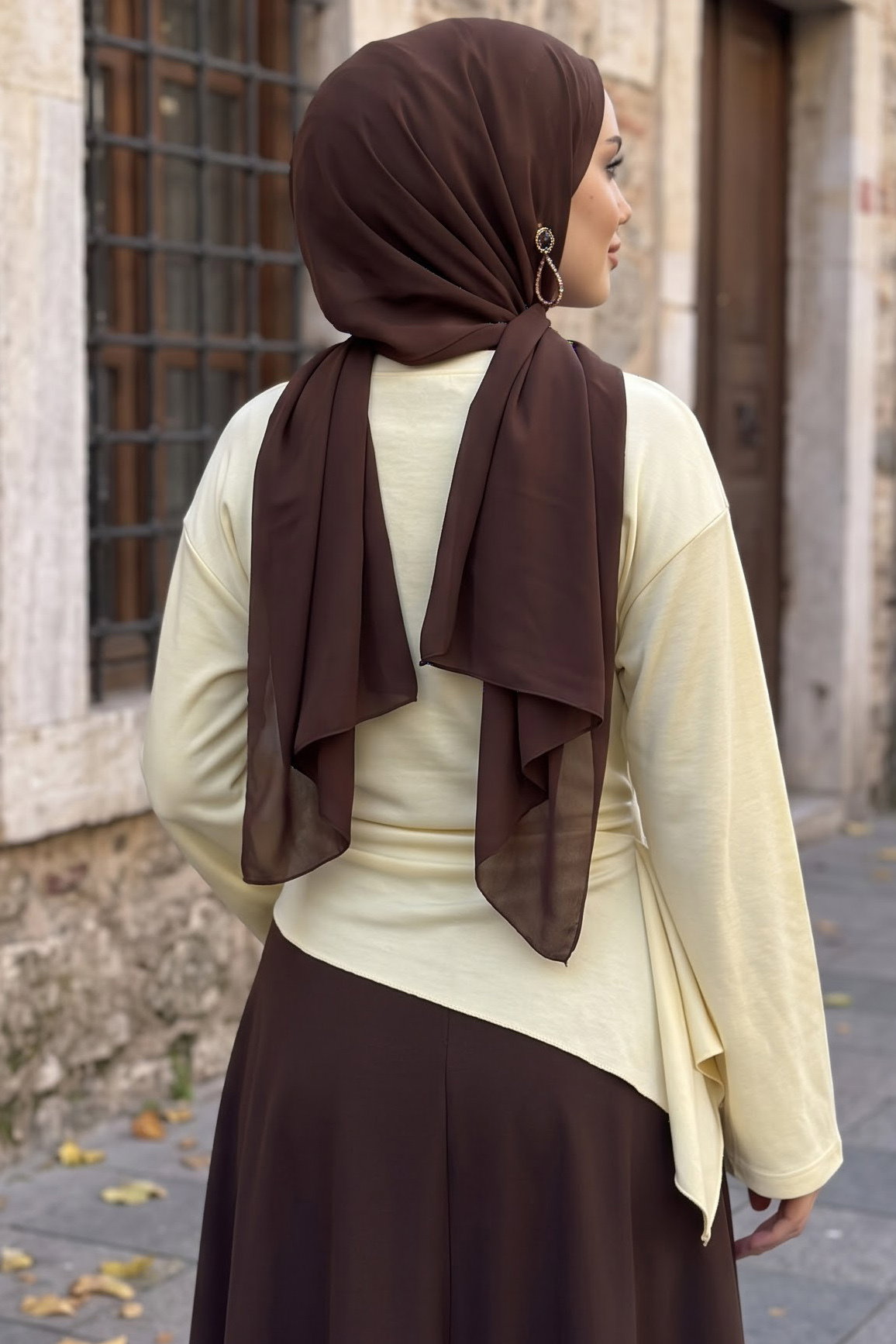 İspanyol Kollu Yanları Büzgülü Bluz Sari - 29155-SARI - 3