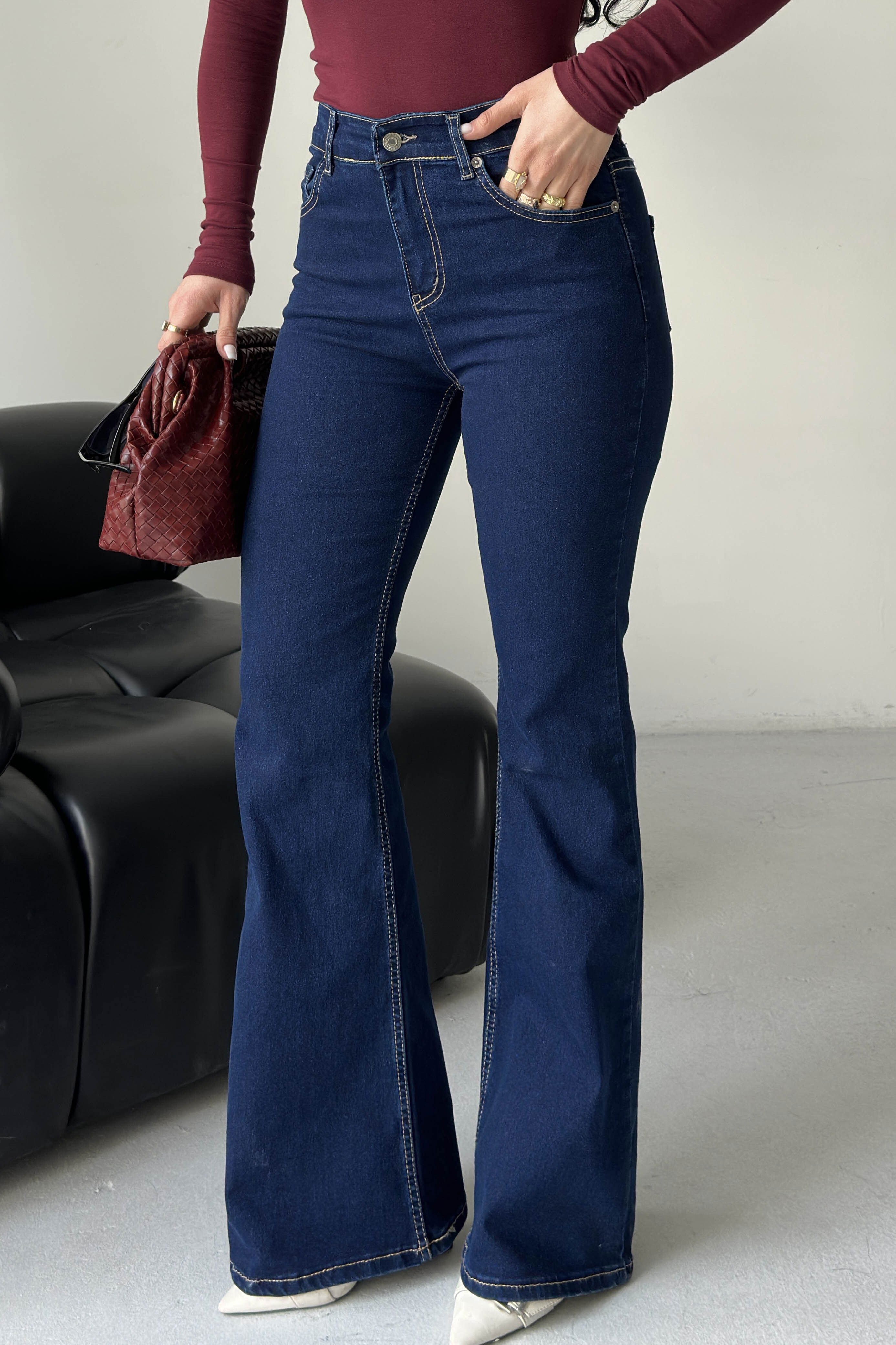 Ispanyol Kot Pantolon - 28282-LACIVERT - 2