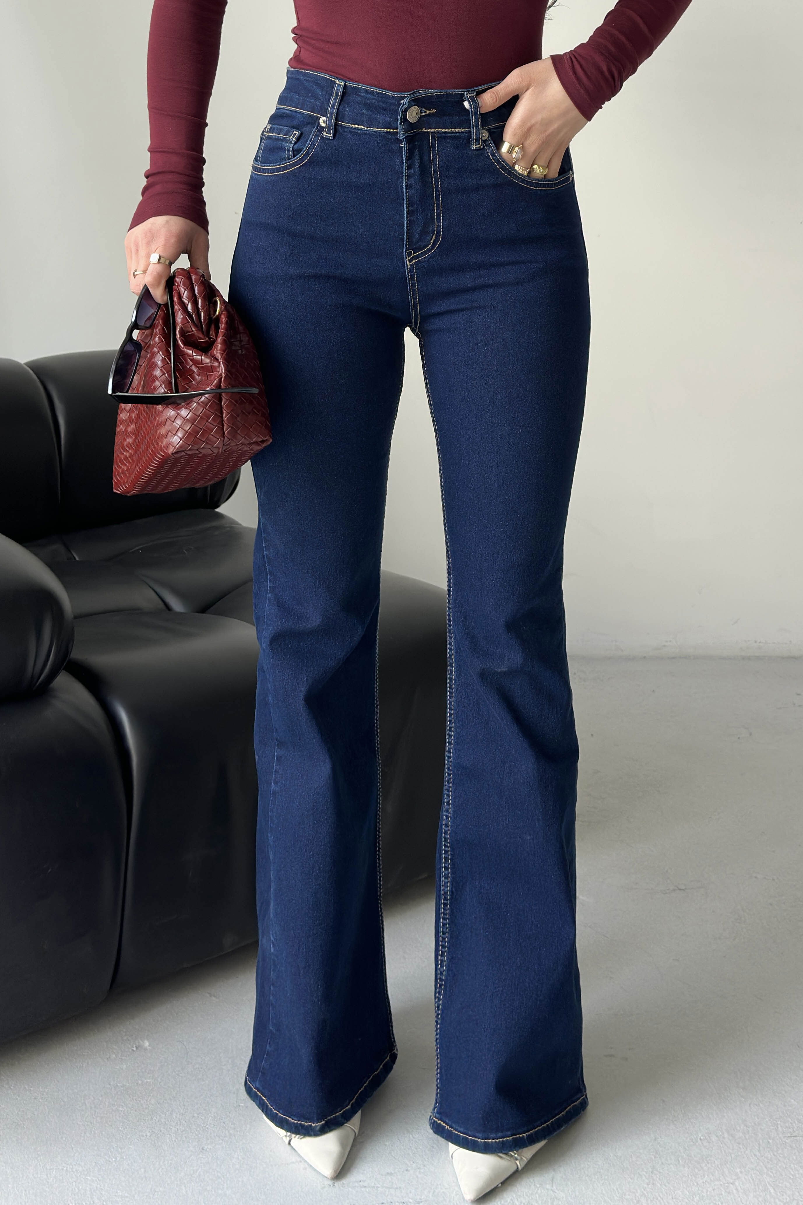 Ispanyol Kot Pantolon - 28282-LACIVERT - 5