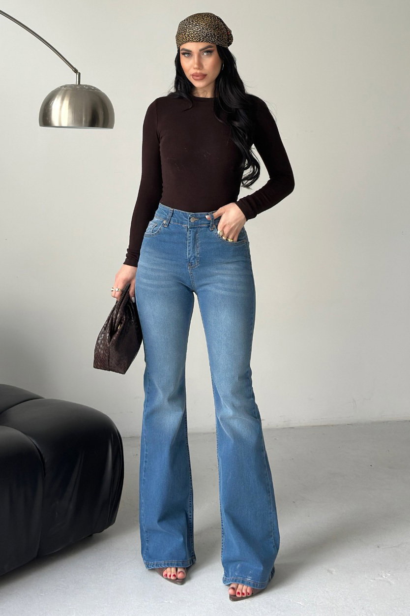 Ispanyol Kot Pantolon - 28282-MAVI - 1