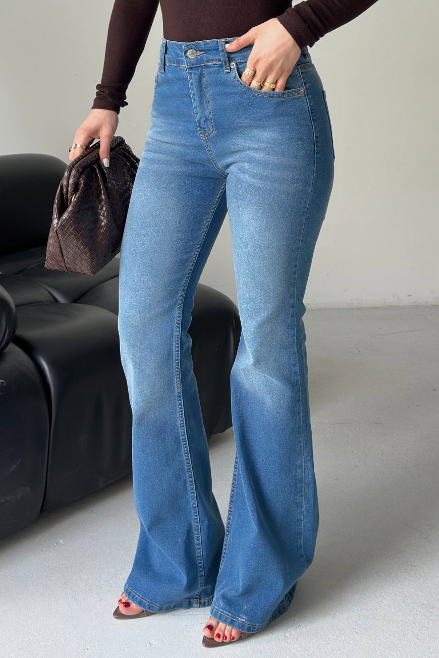 Ispanyol Kot Pantolon - 28282-MAVI - 2