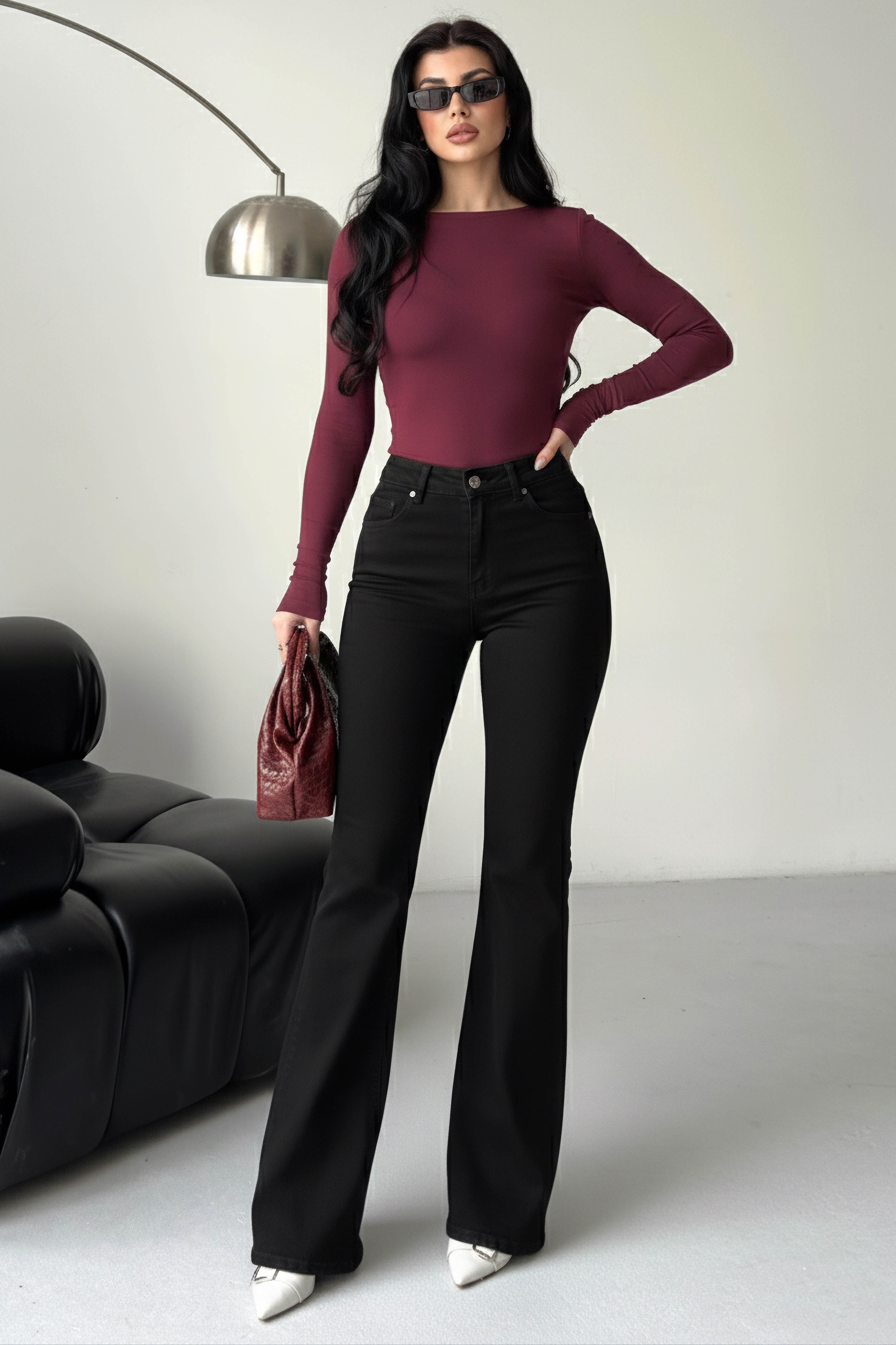 Ispanyol Kot Pantolon - 28282-SIYAH - 1