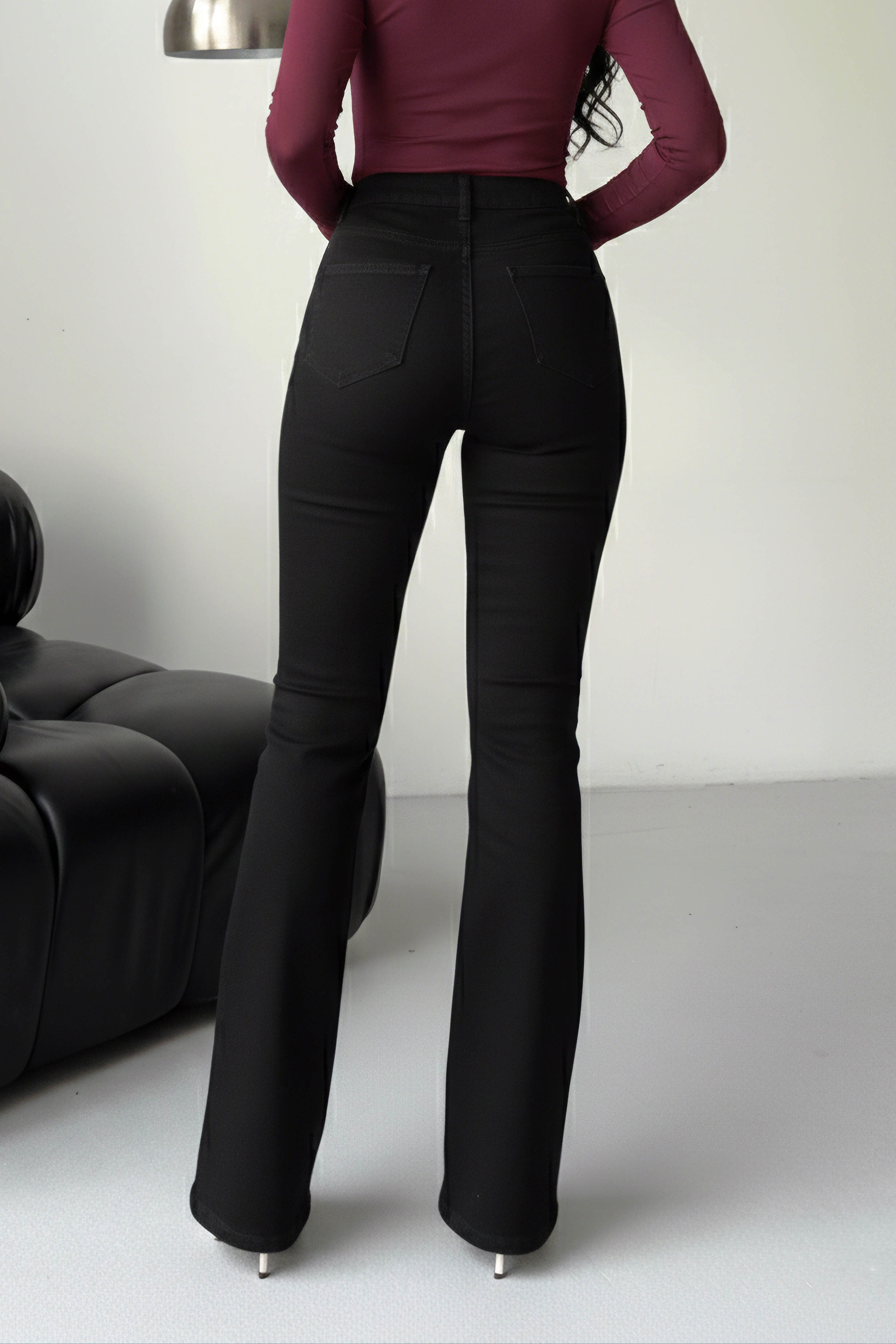 Ispanyol Kot Pantolon - 28282-SIYAH - 4