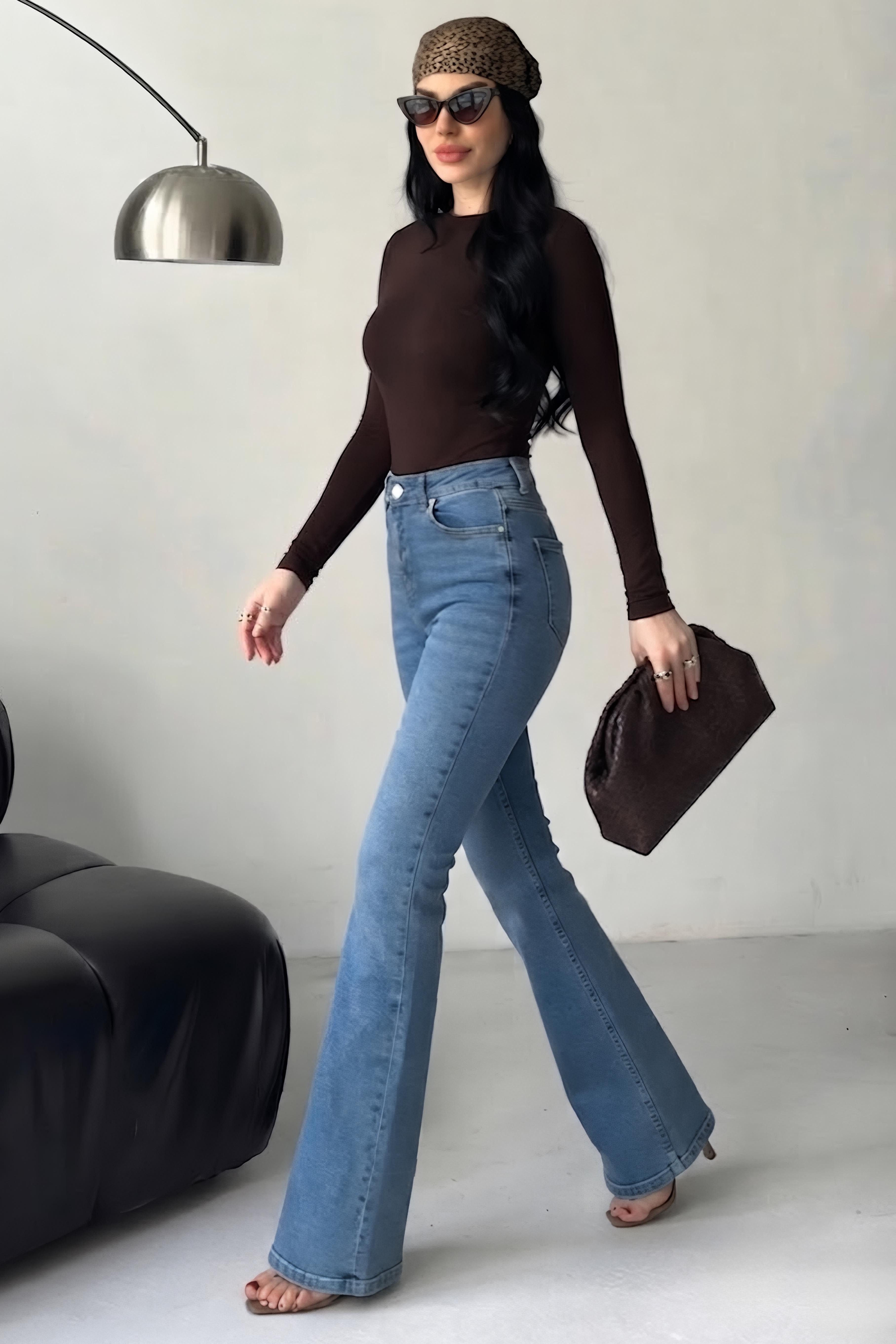 Ispanyol Kot Pantolon Buz Mavi - 28282-BUZ-MAVI - 2