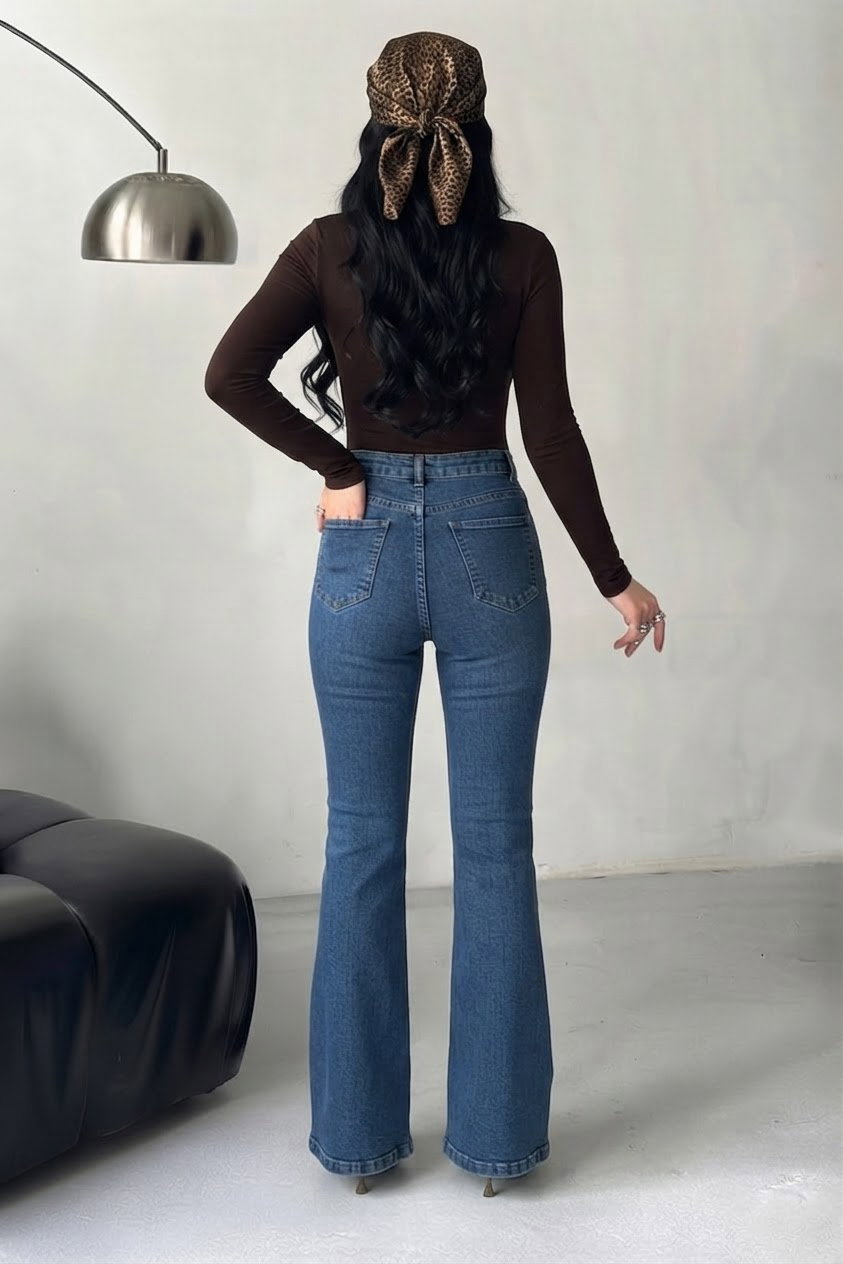 Ispanyol Kot Pantolon Koyu Mavi - 28282-KOYU-MAVI - 4