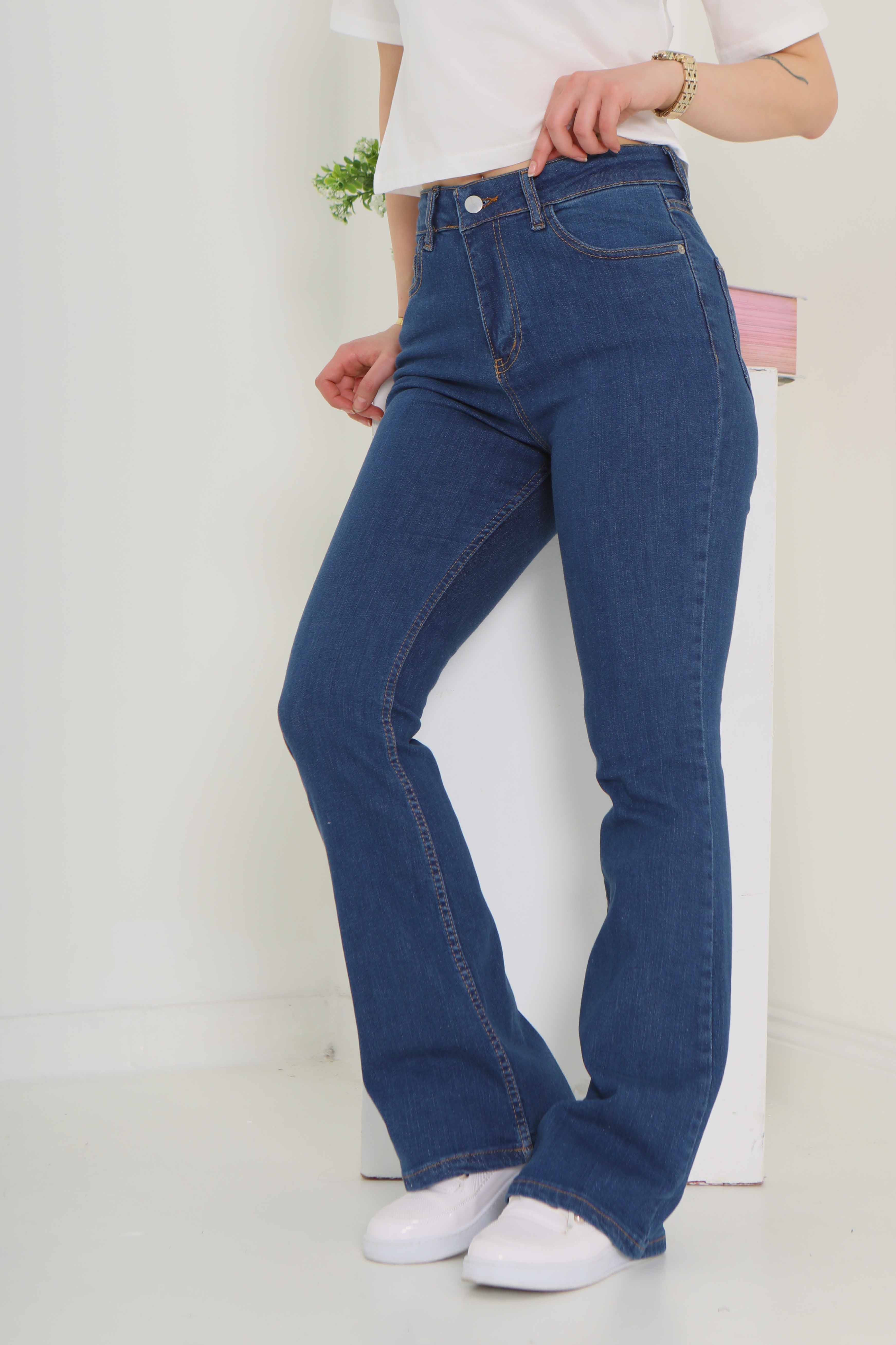 İspanyol Paça Kot Pantolon - 26825 - 3