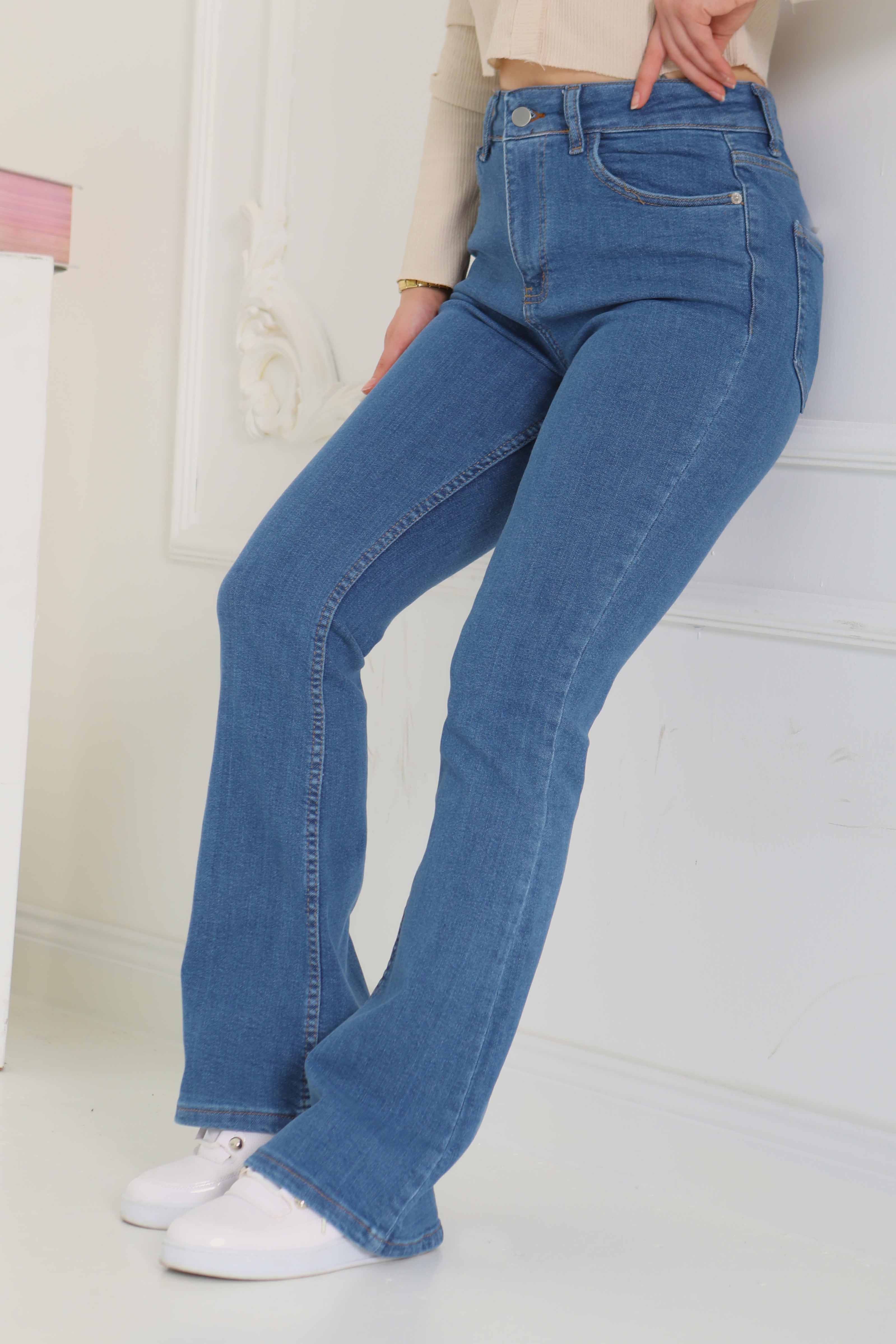İspanyol Paça Kot Pantolon - 26825 - 5