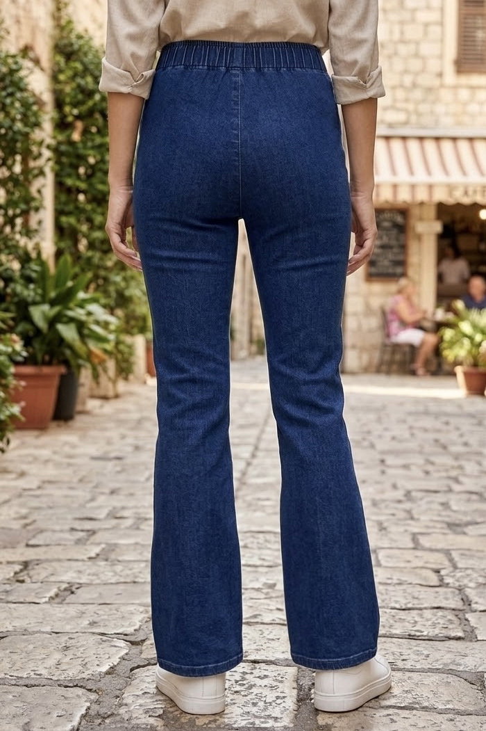 İspanyol Paça Kot Pantolon Lacivert - 28575-LACIVERT - 3