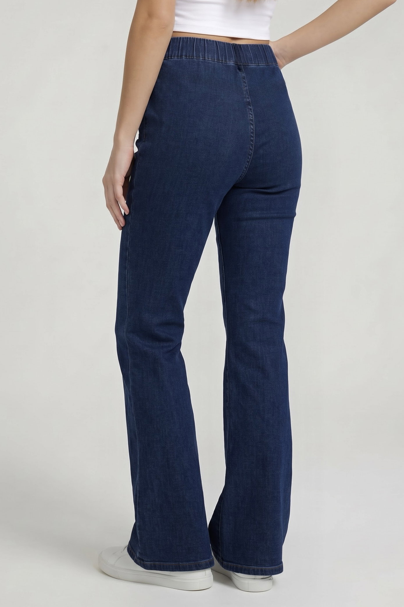 İspanyol Paça Likralı Kot Pantolon Lacivert - 29232-LACIVERT - 5