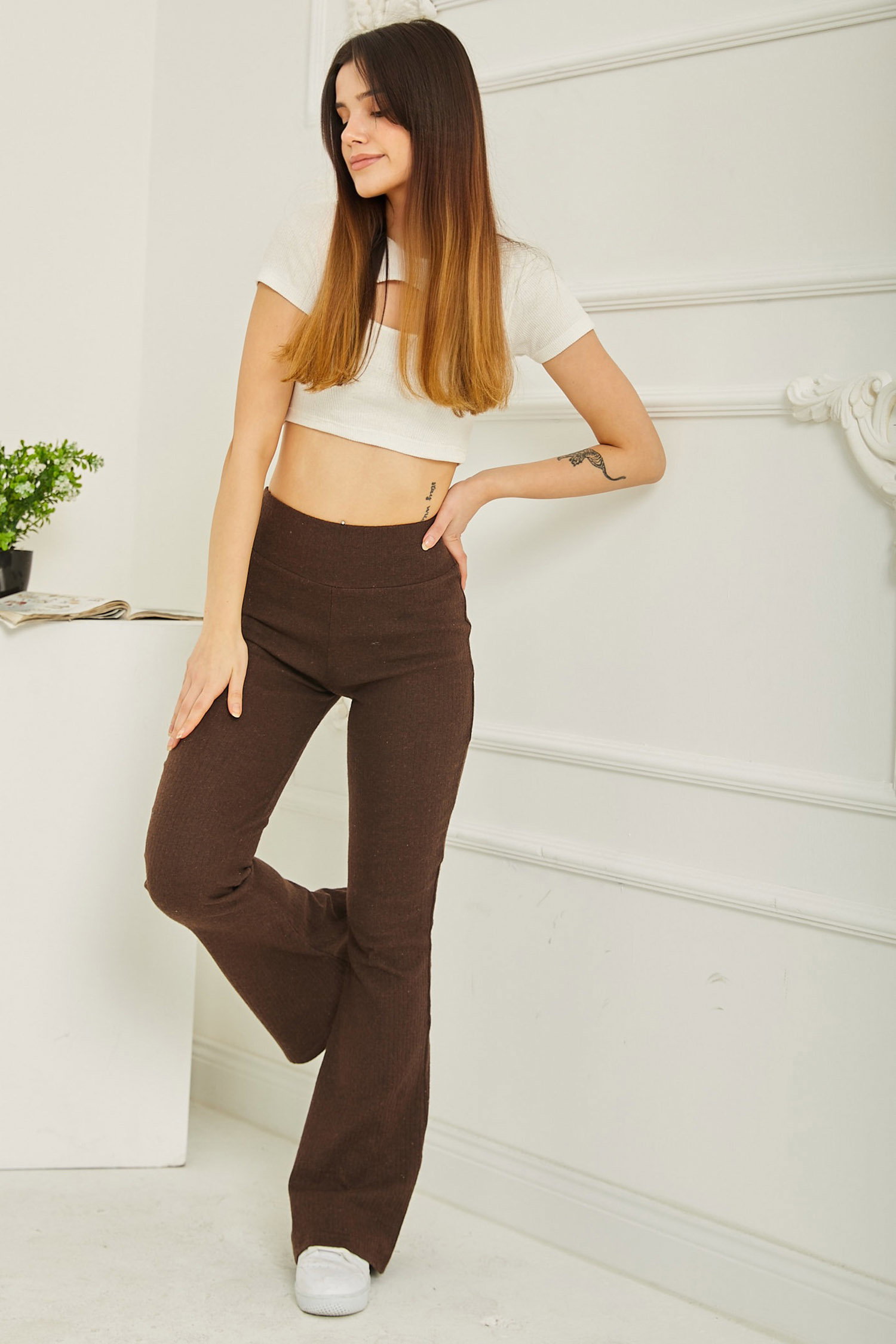 İspanyol Paça Spor Pantolon - 26316 - 2