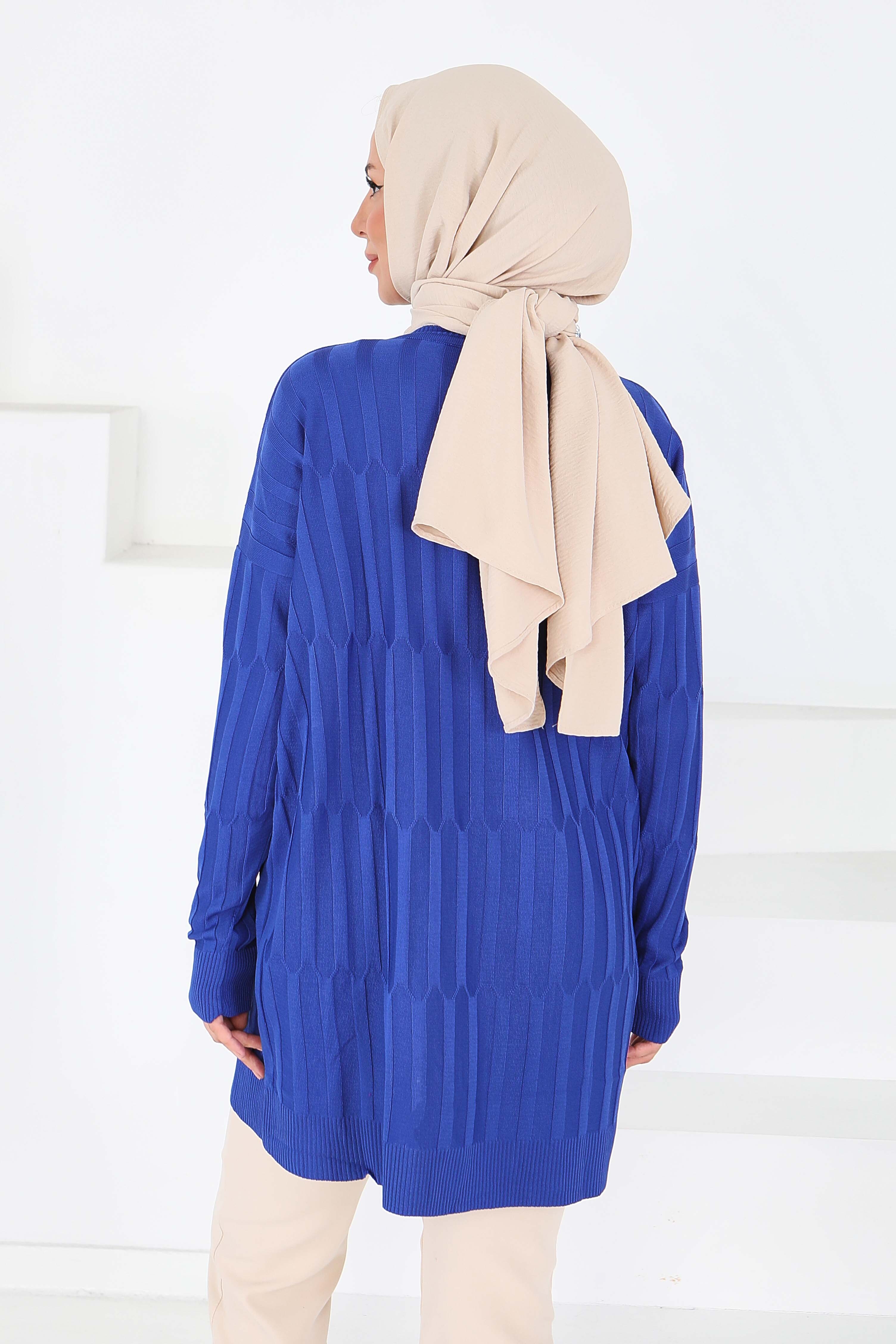Janjanlı Triko Tunik - 27797-SAKS - 4
