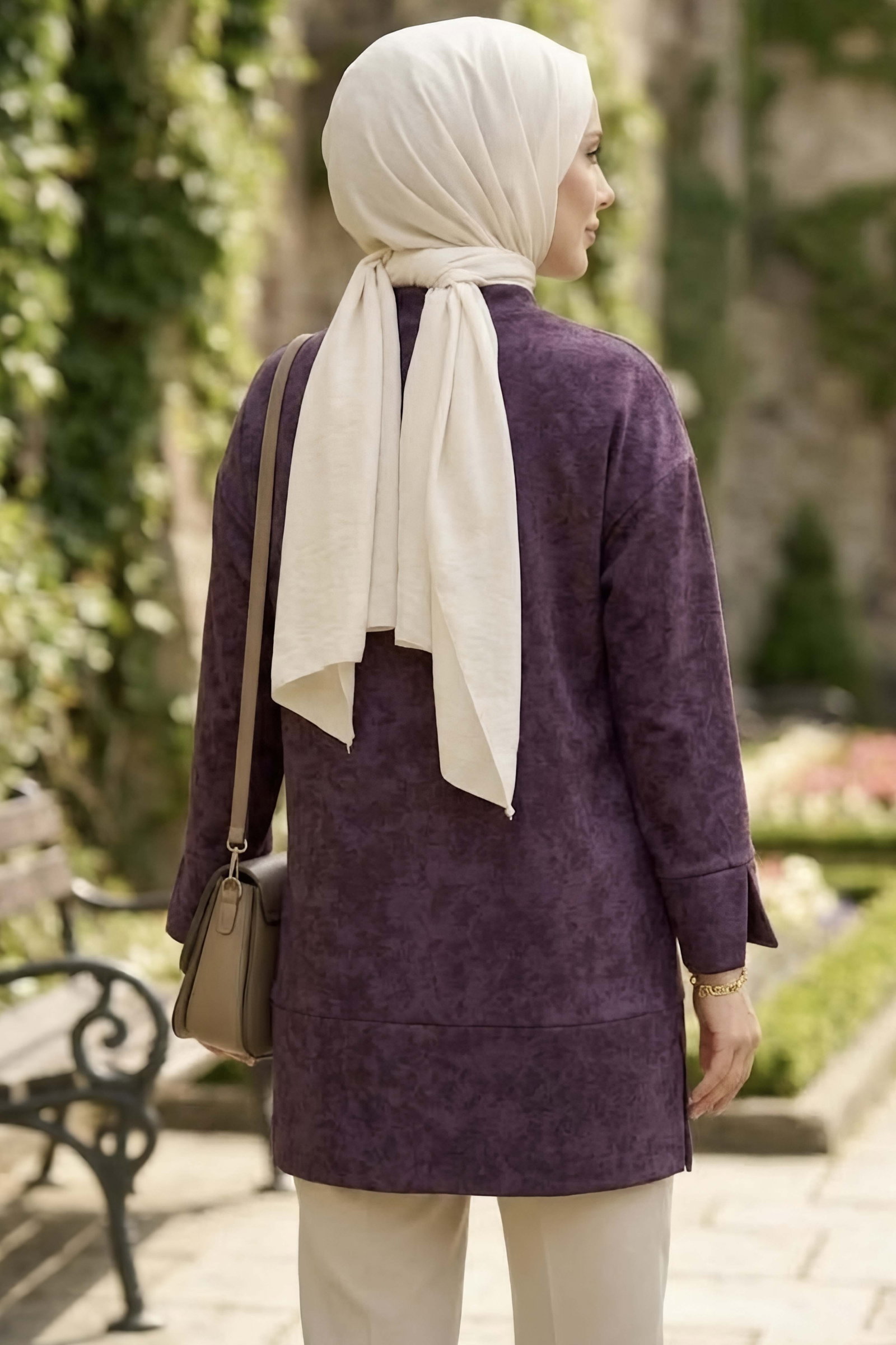Janjanlı Yırtmaçlı Tunik Murdum - 29097-MURDUM - 3