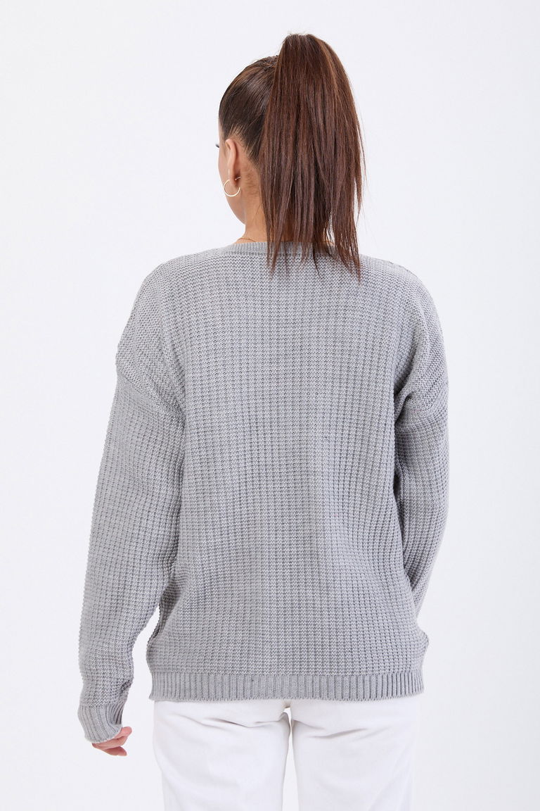 Kabarcıklı Düğmeli Triko Hırka - 27658 - TOFİSA