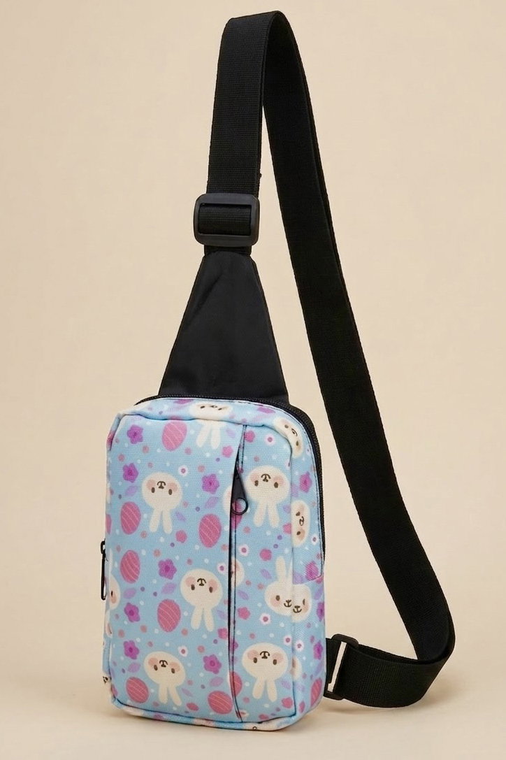 Kadın Bebe Mavi Desenli Çapraz Çanta - 28693-BEBE-MAVI - 1