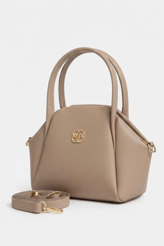 Kadın Bej Armalı Suni Deri Çanta - 28143-BEJ - 1