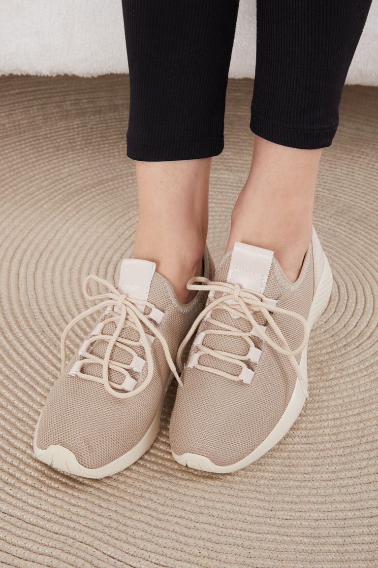 Kadın Bej Spor Ayakkabı - 27071 - TOFİSA