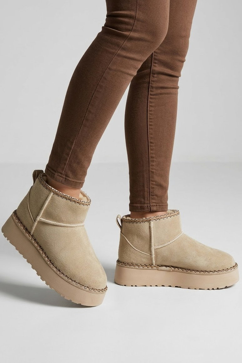 Kadın Bej UGG Süet Bot - 29162-BEJ - 1