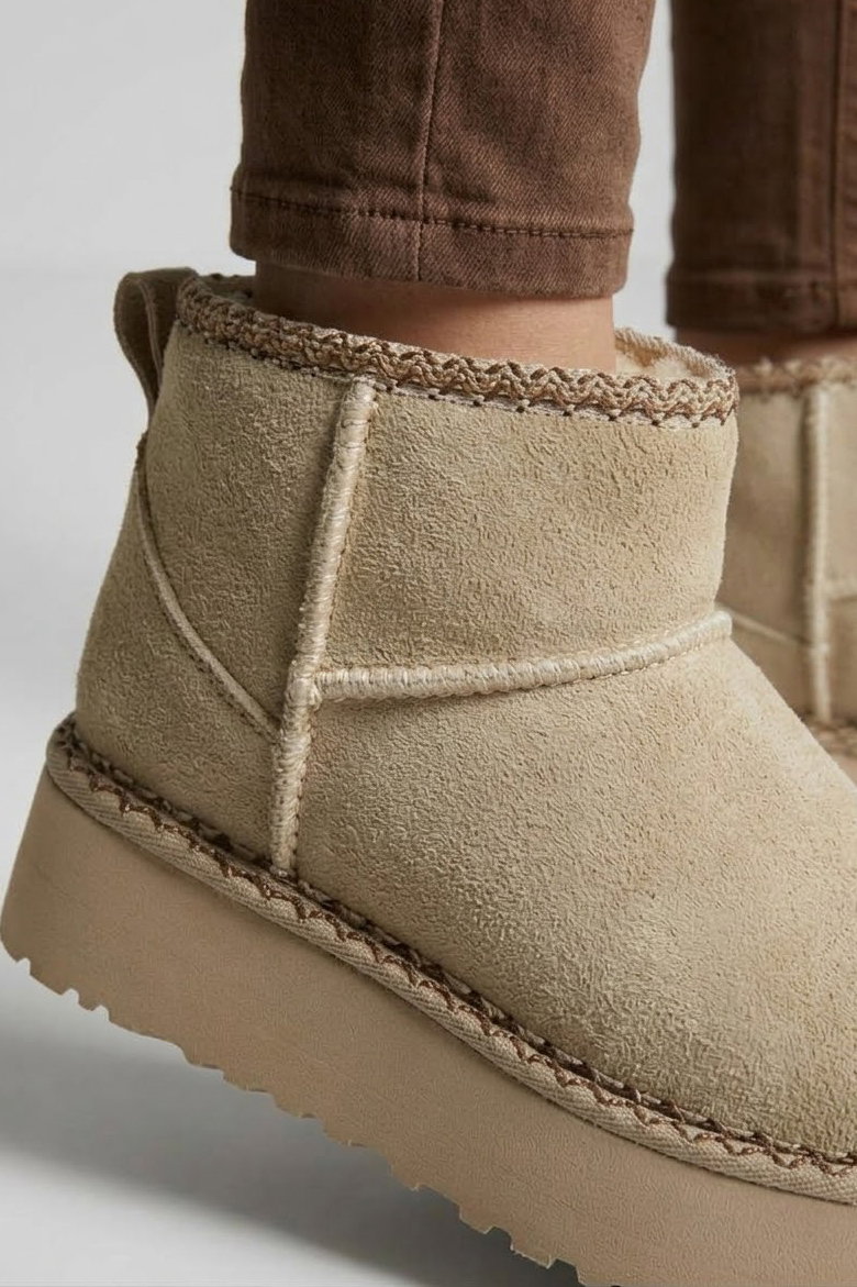 Kadın Bej UGG Süet Bot - 29162-BEJ - 2
