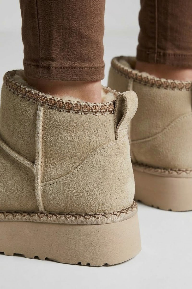 Kadın Bej UGG Süet Bot - 29162-BEJ - 3