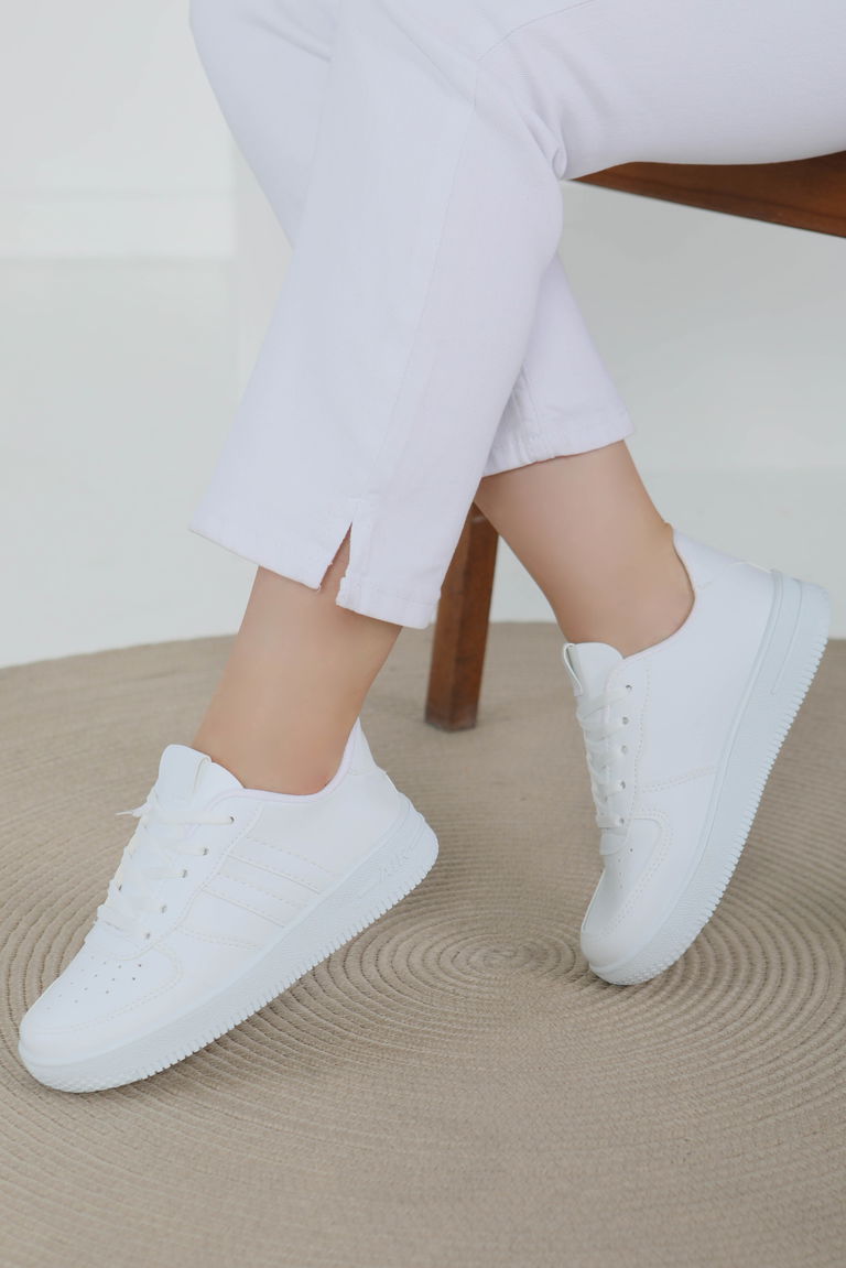 Kadın Beyaz AİR Spor Ayakkabı - 27474 - TOFİSA